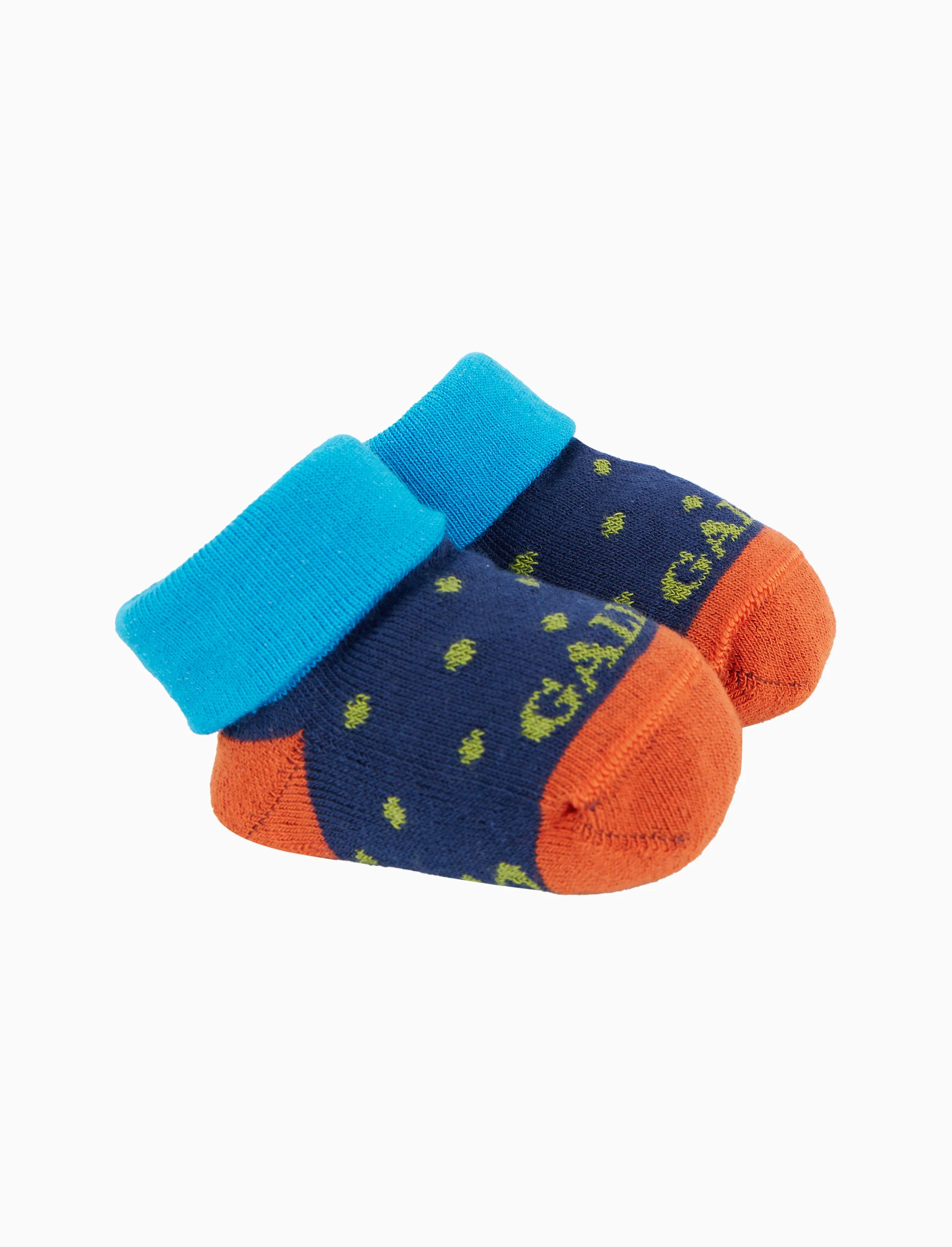 Babbucce bambino cotone fantasia pois blu - Image 2