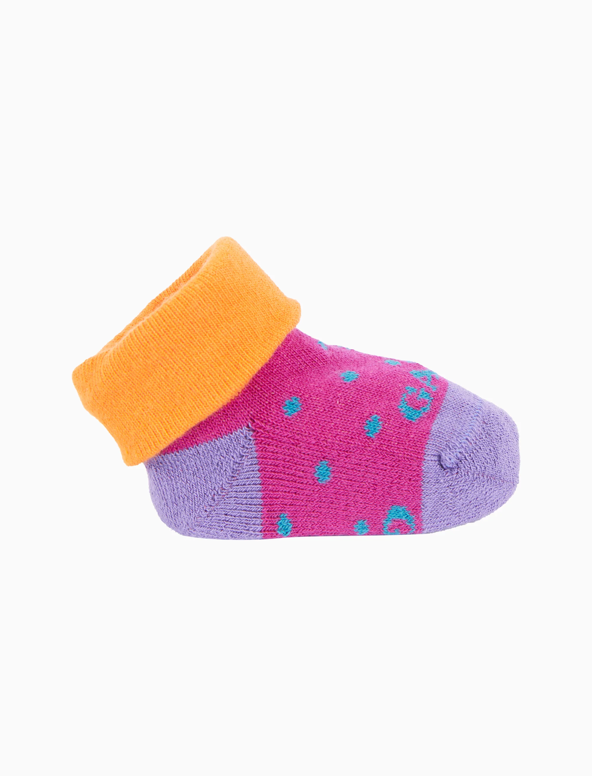 Babbucce bambino cotone fantasia pois fucsia