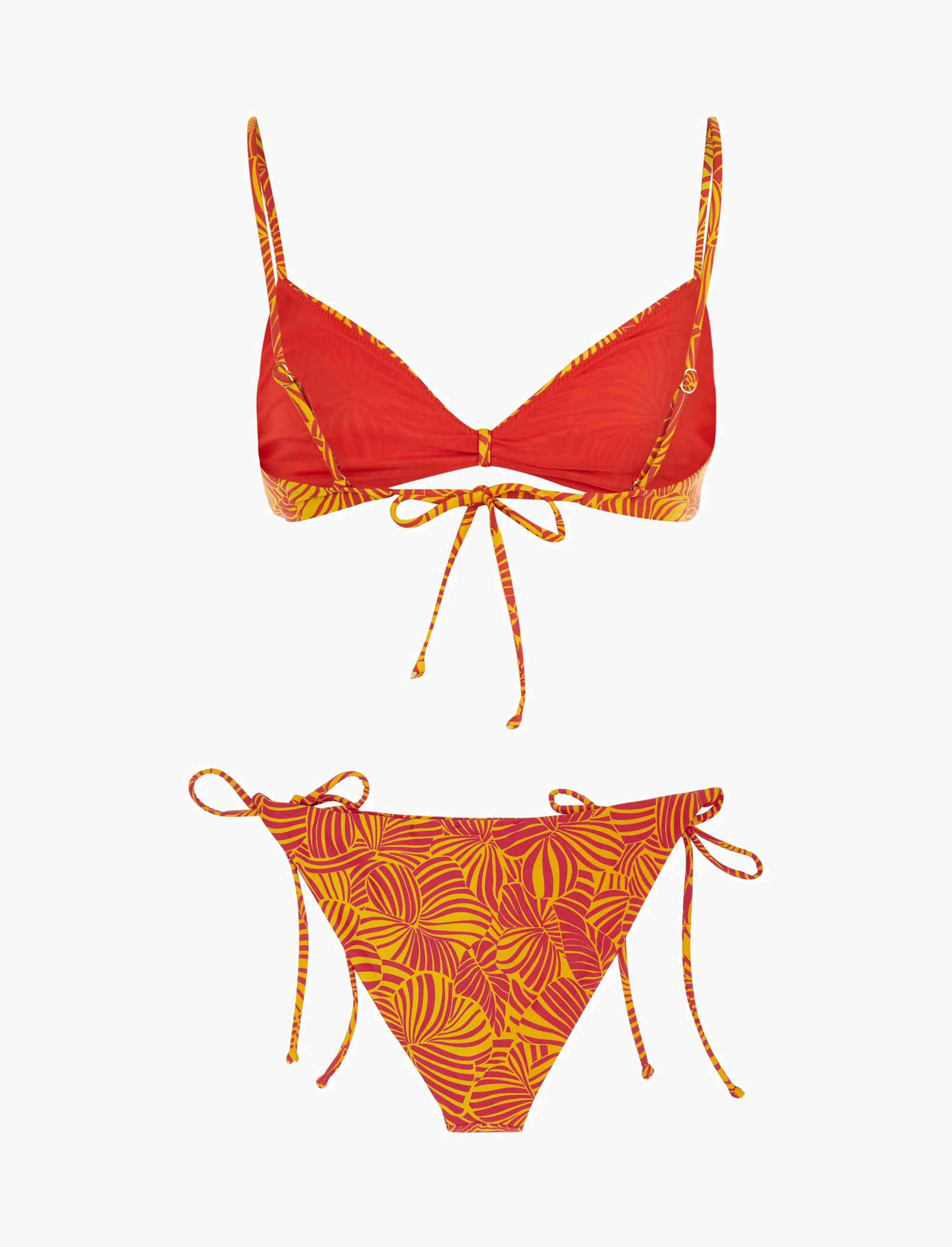 Bikini brassiere donna poliammide narciso fantasia fiore macro - Image 2