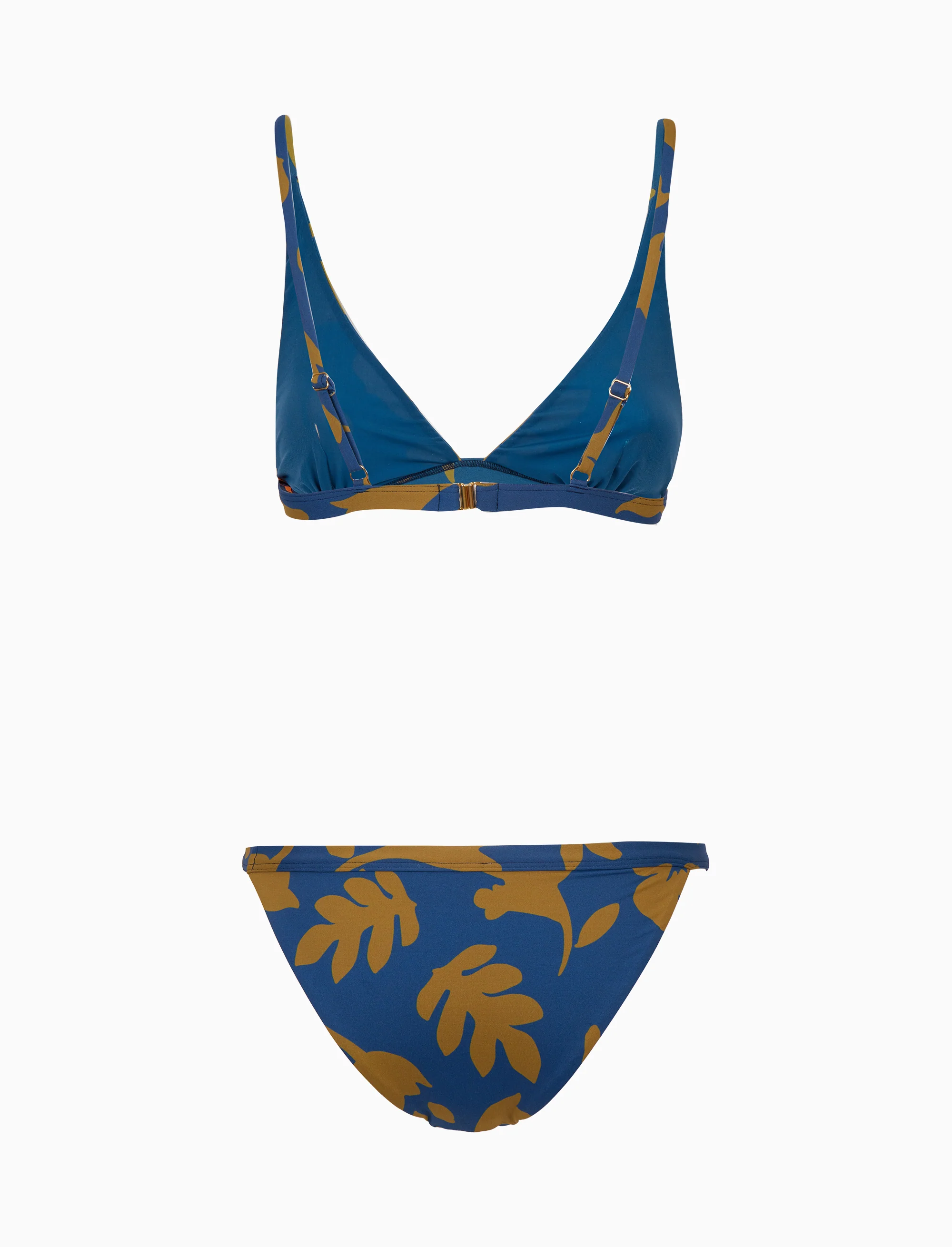 Bikini donna a vela fantasia fiori su fondo blu - Image 5