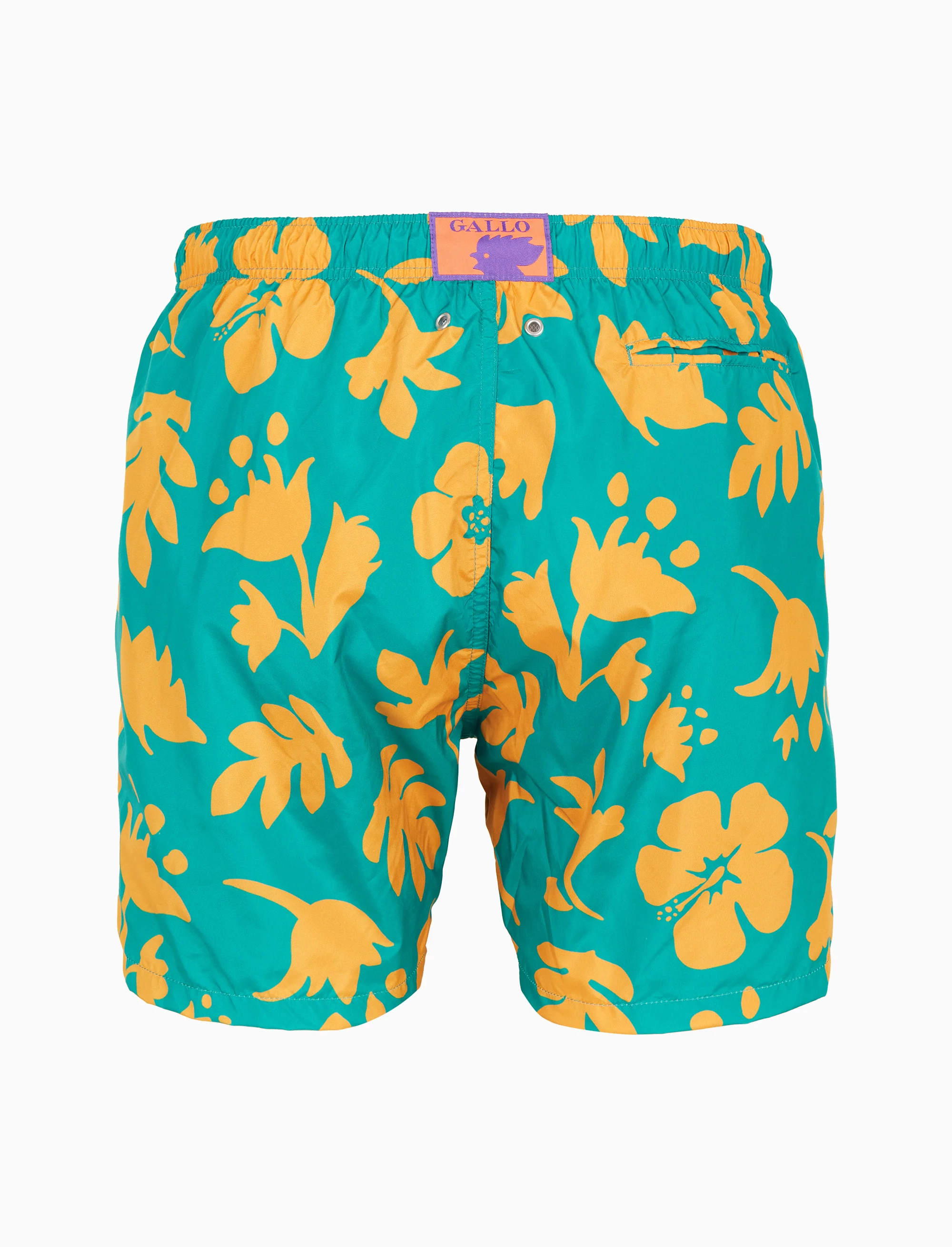 Boxer mare uomo fantasia fiori su fondo color pavone - Image 4