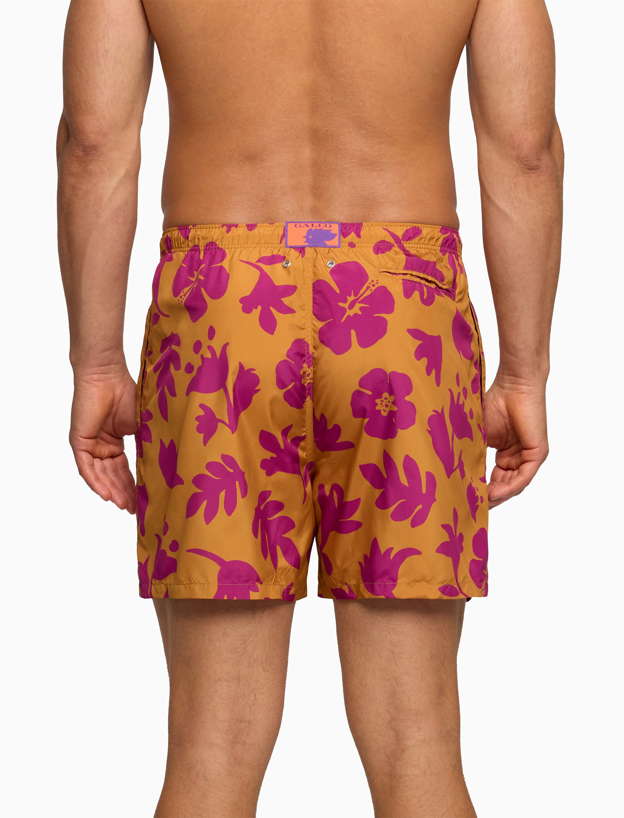Boxer mare uomo fantasia fiori su fondo giallo - Image 2