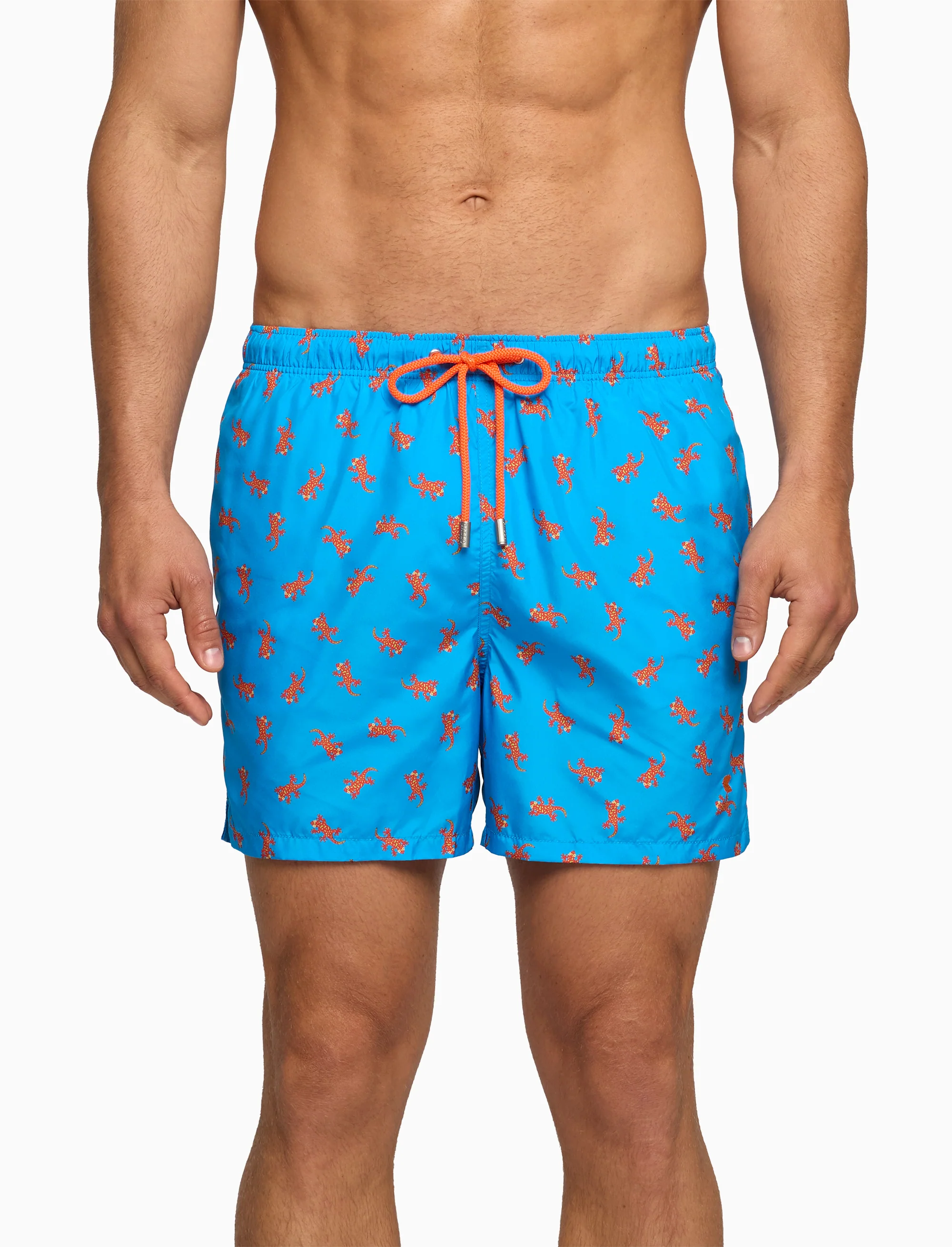 Boxer mare uomo fantasia geko su fondo azzurro