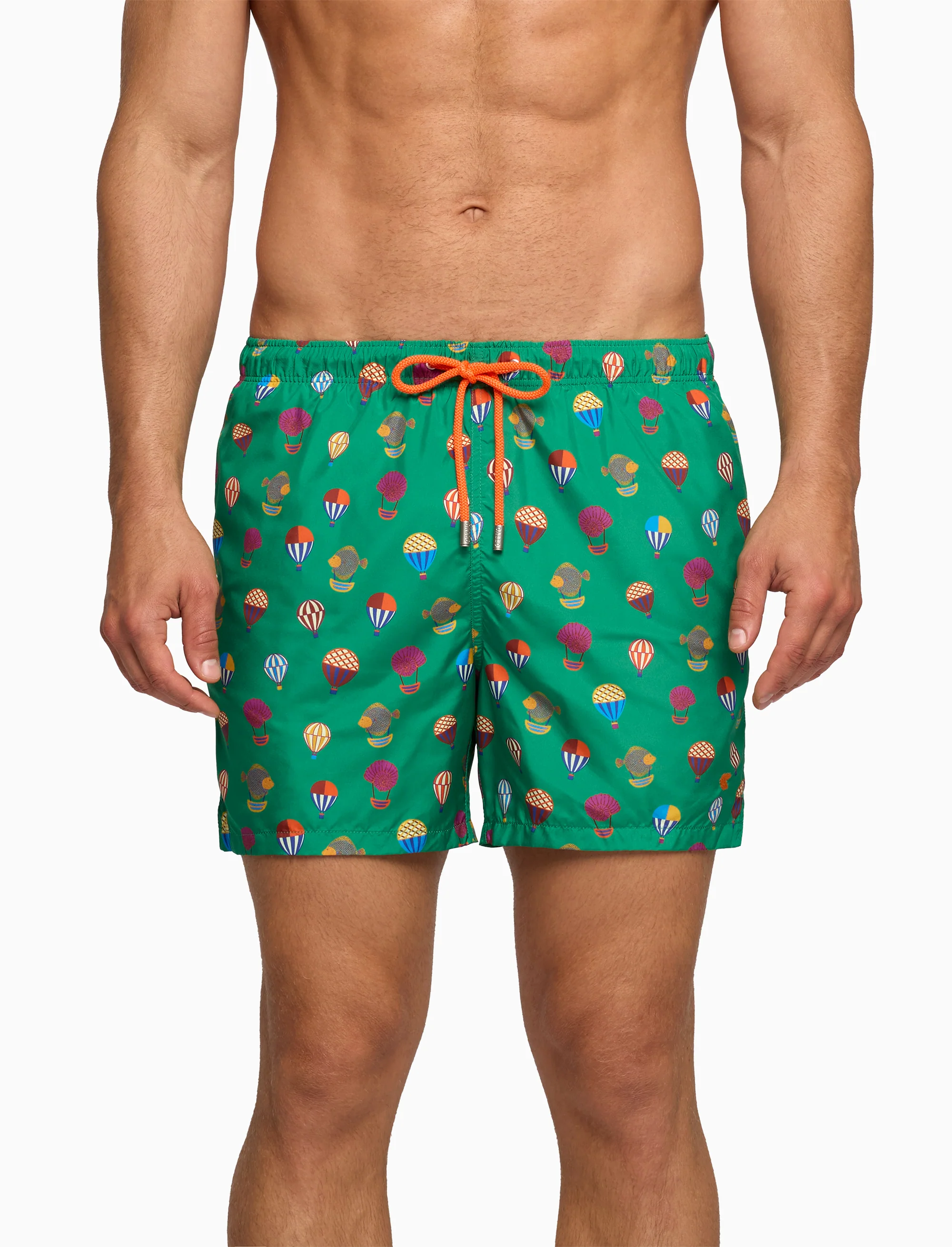 Boxer mare uomo fantasia mongolfiere su fondo su fondo verde