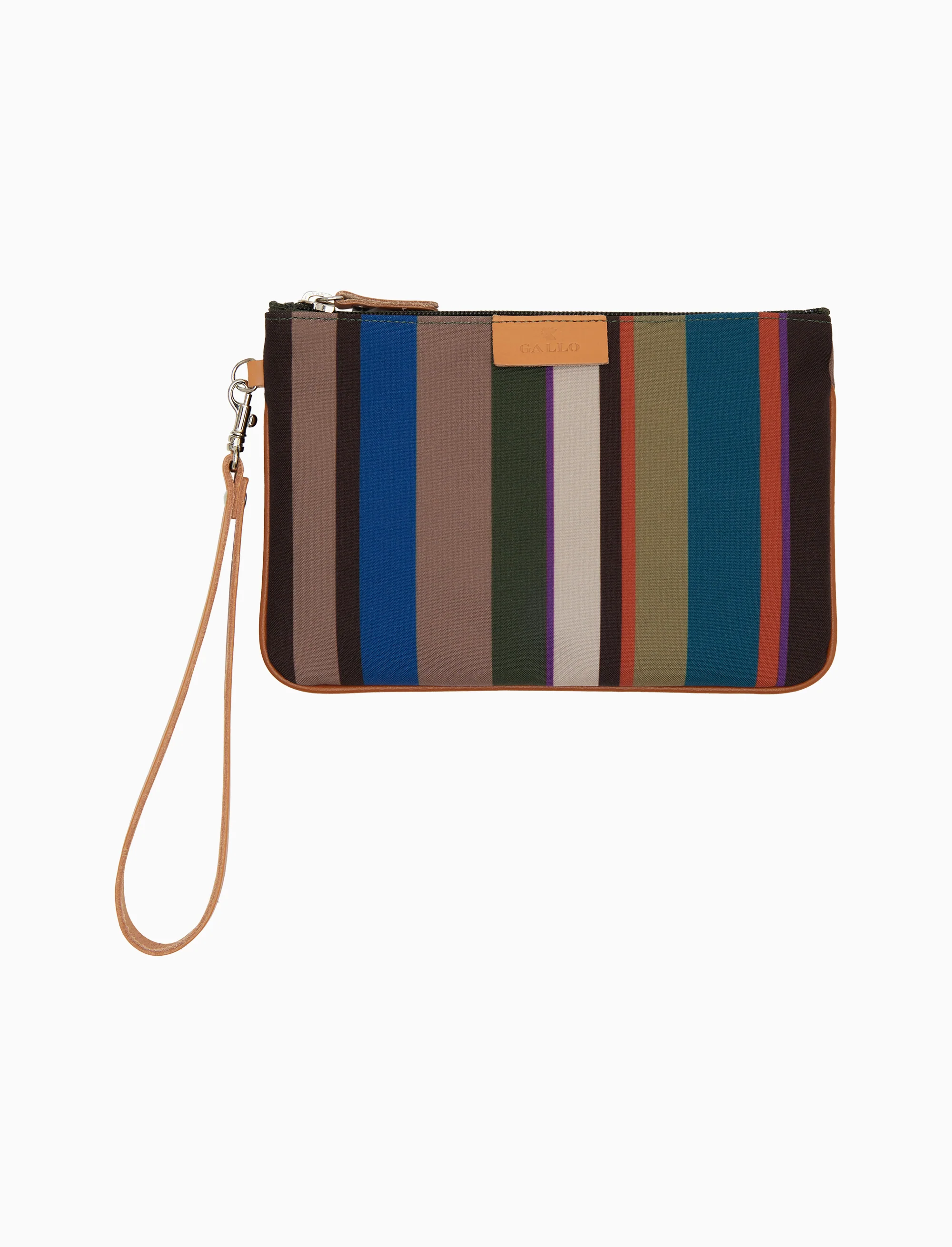 Bustina contemporary unisex beige righe multicolor
