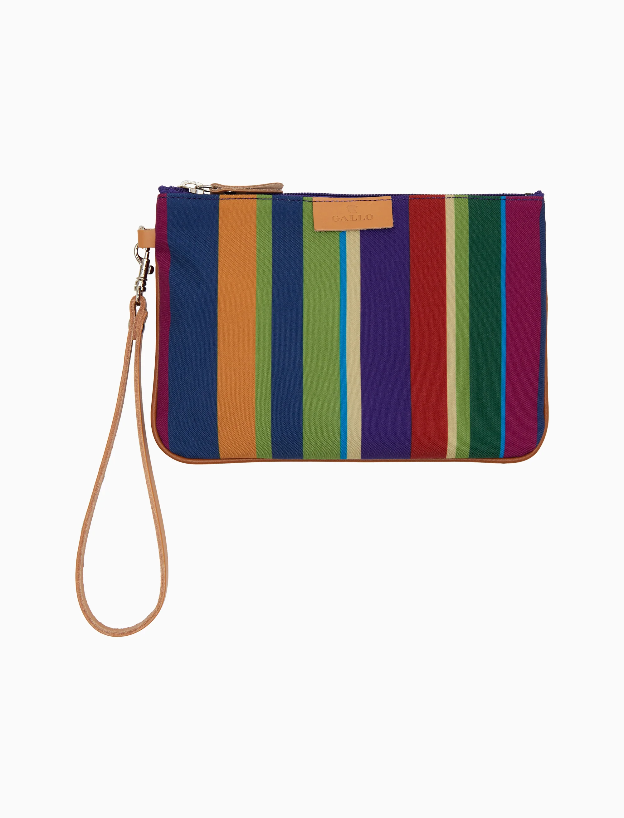 Bustina contemporary unisex blu righe multicolor
