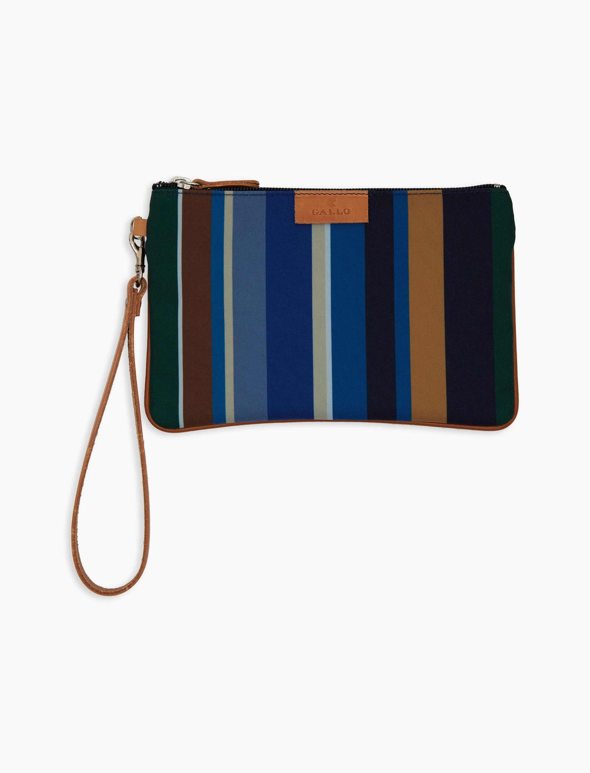 Bustina contemporary unisex righe multicolor blu