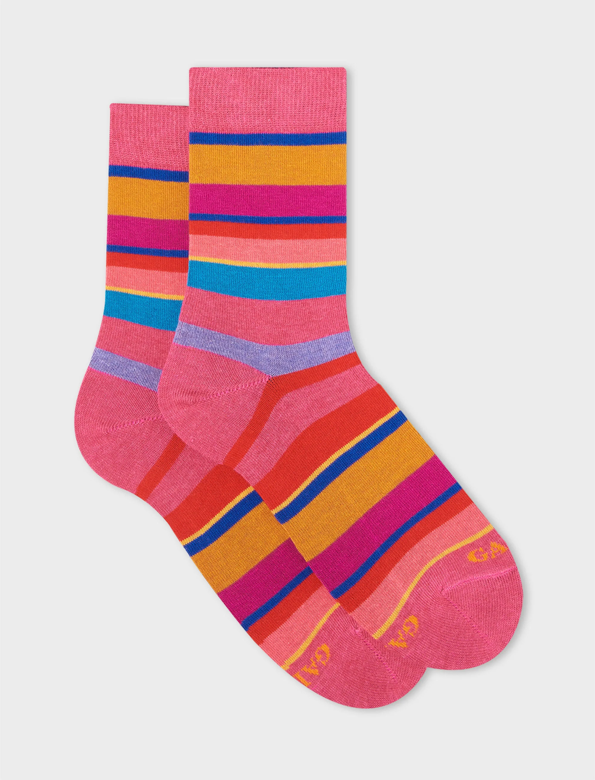 Calze corte bambino cotone erica righe multicolor