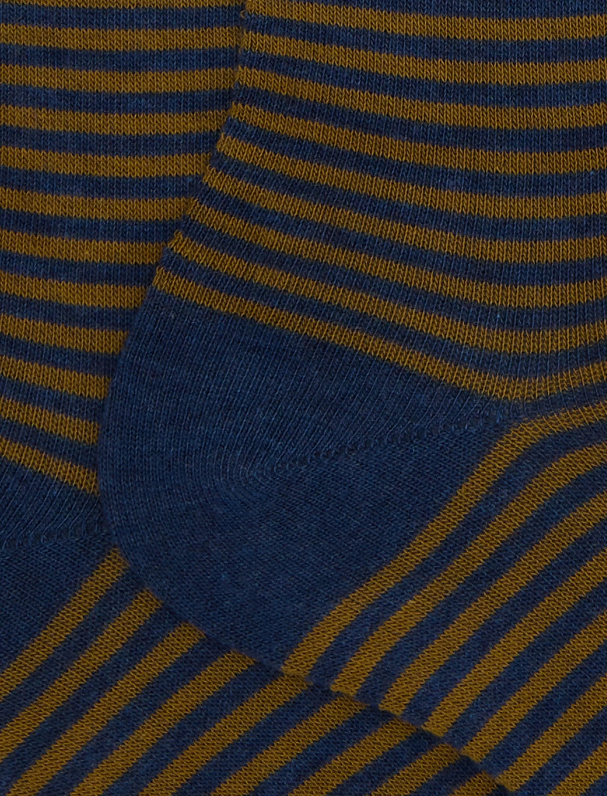 Calze corte donna cotone blu righe windsor - Image 2