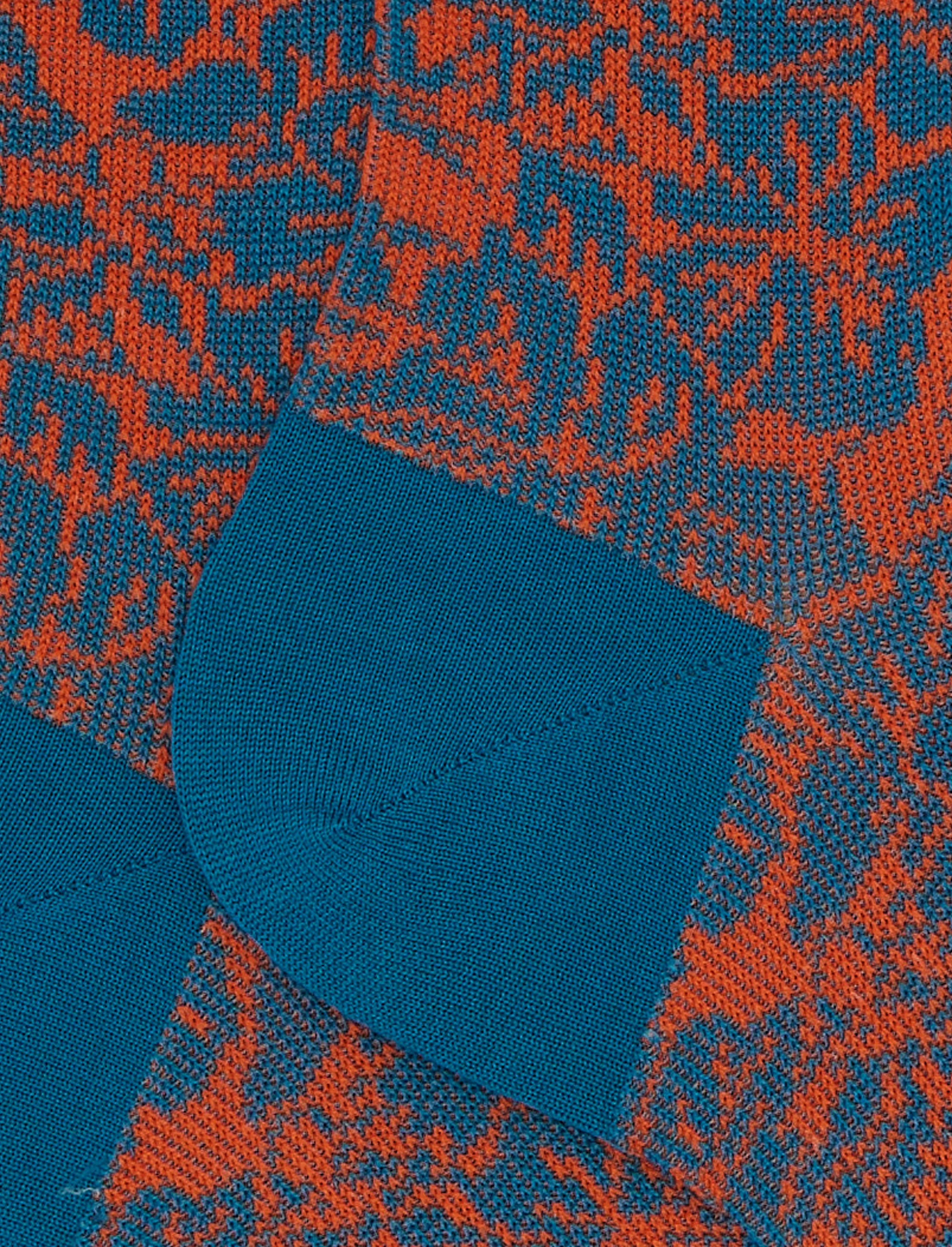 Calze corte donna cotone fantasia fiori arancio - Image 2