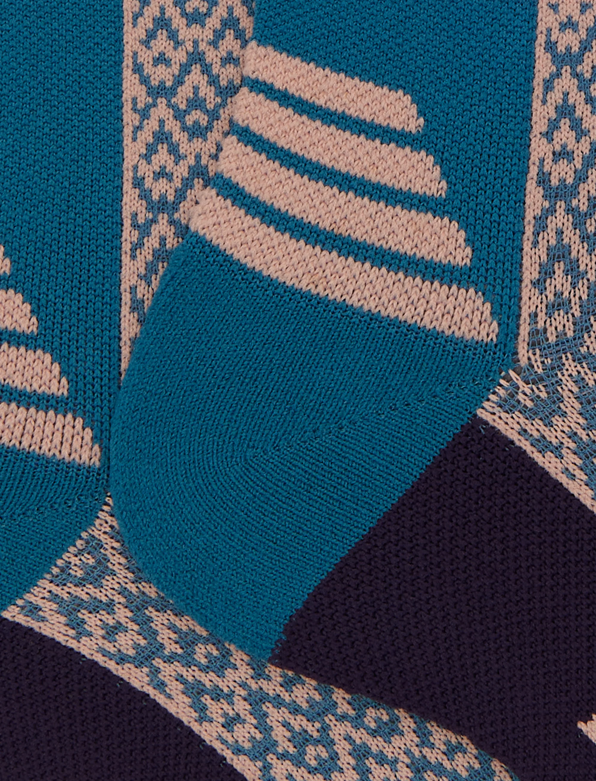 Calze corte unisex spugna tecnica blu fantasia triangolini - Image 2