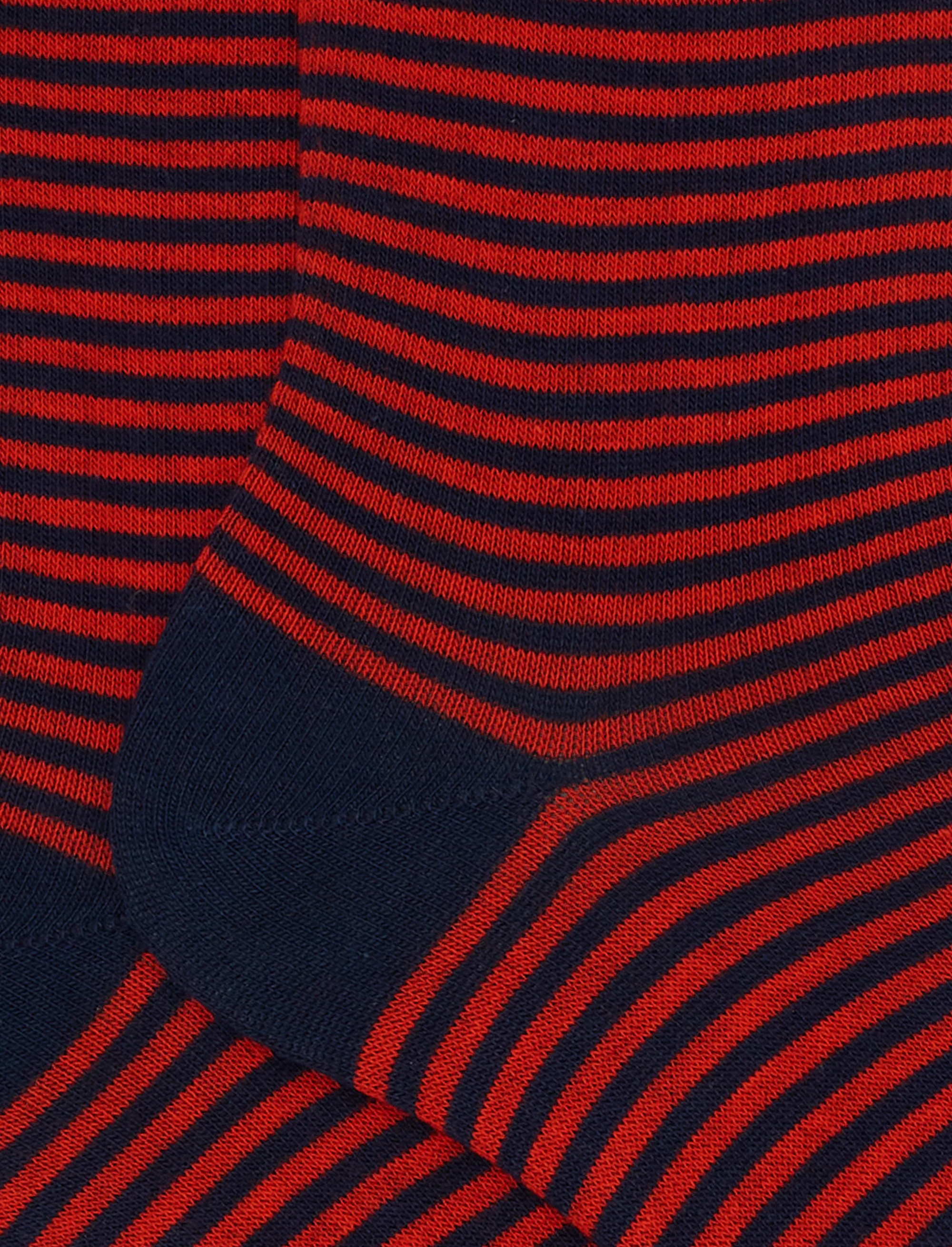 Calze corte uomo cotone blu righe windsor - Image 2