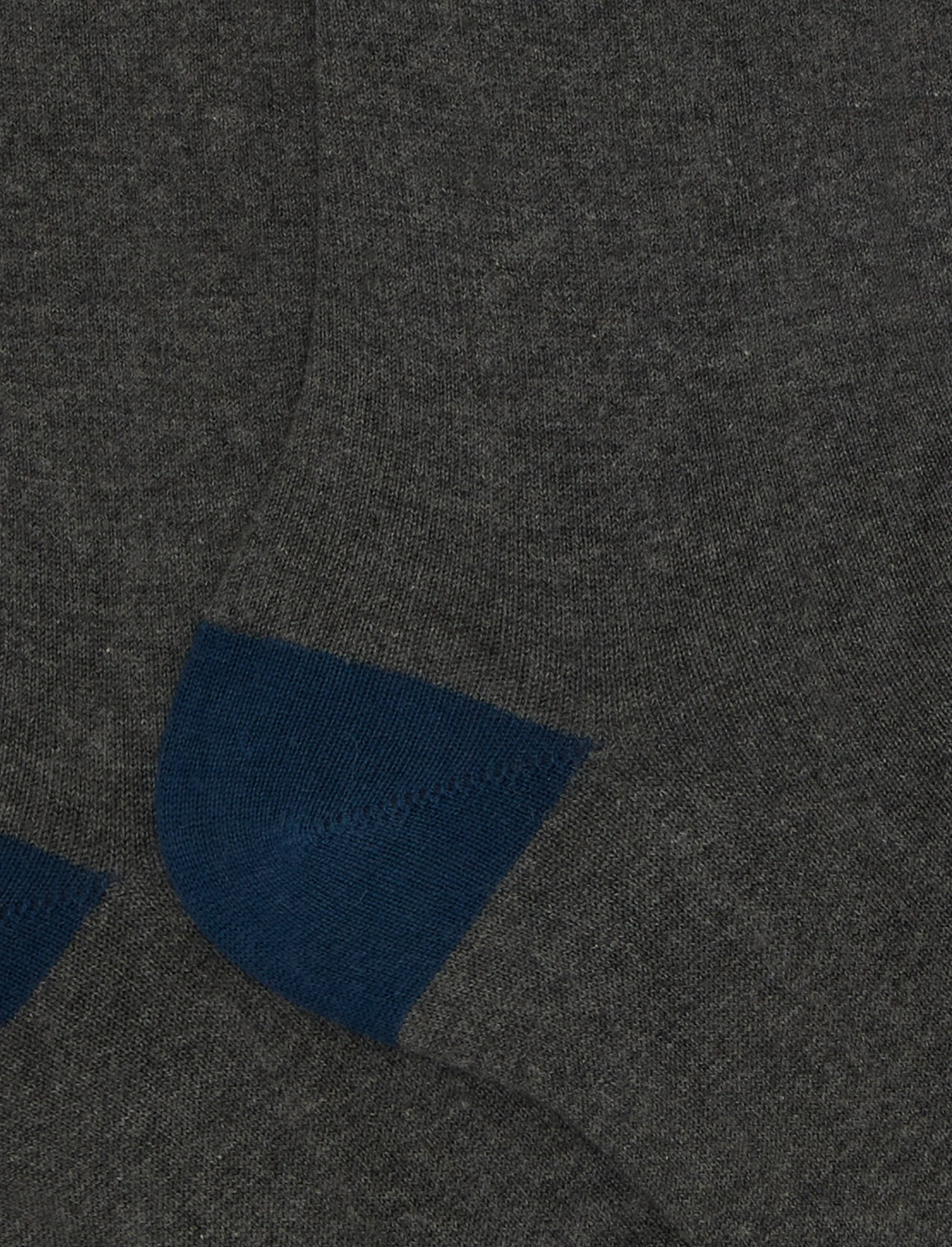 Calze corte uomo cotone e cashmere sasso tinta unita e contrasti - Image 4