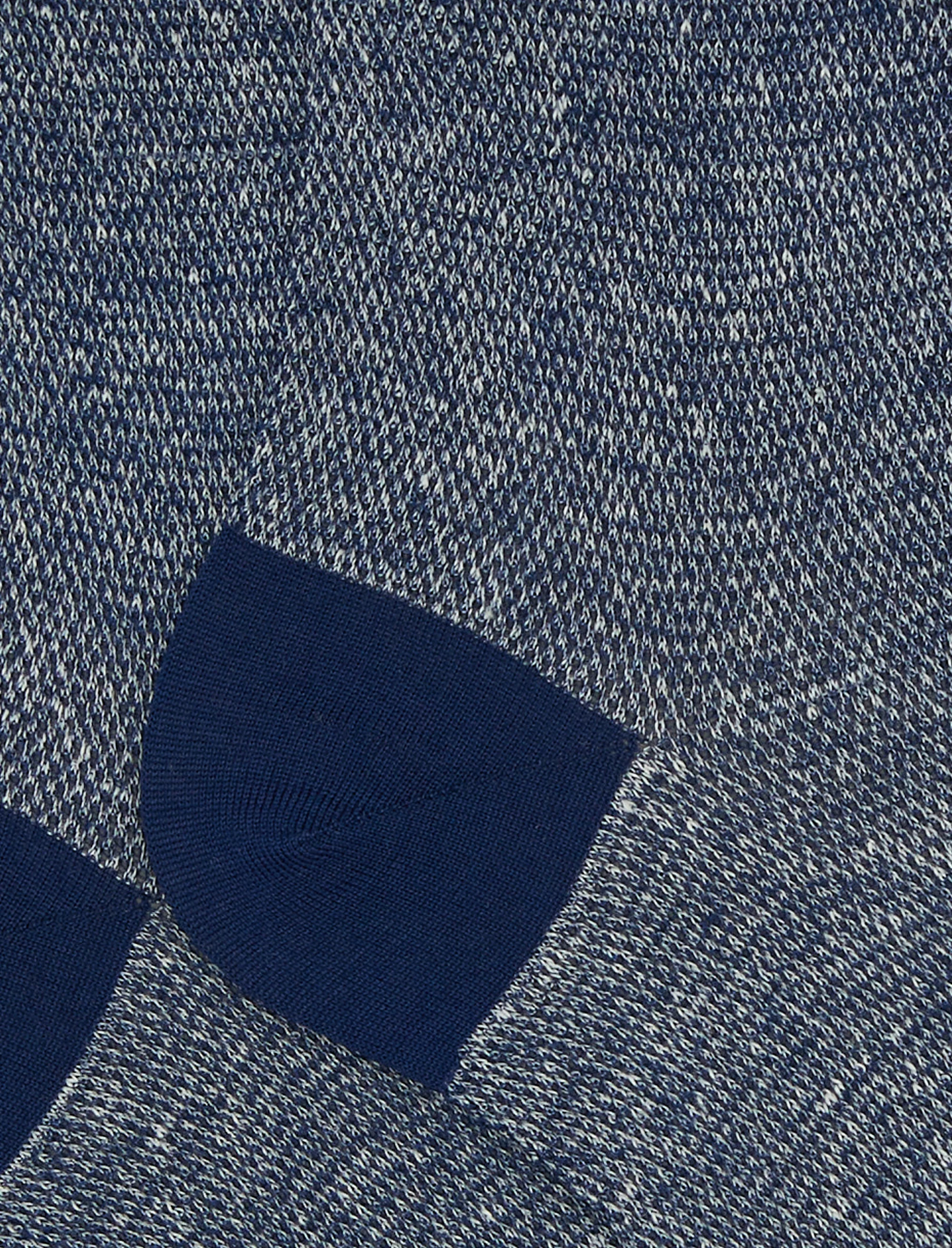 Calze corte uomo cotone e lino tinta unita blu - Image 2