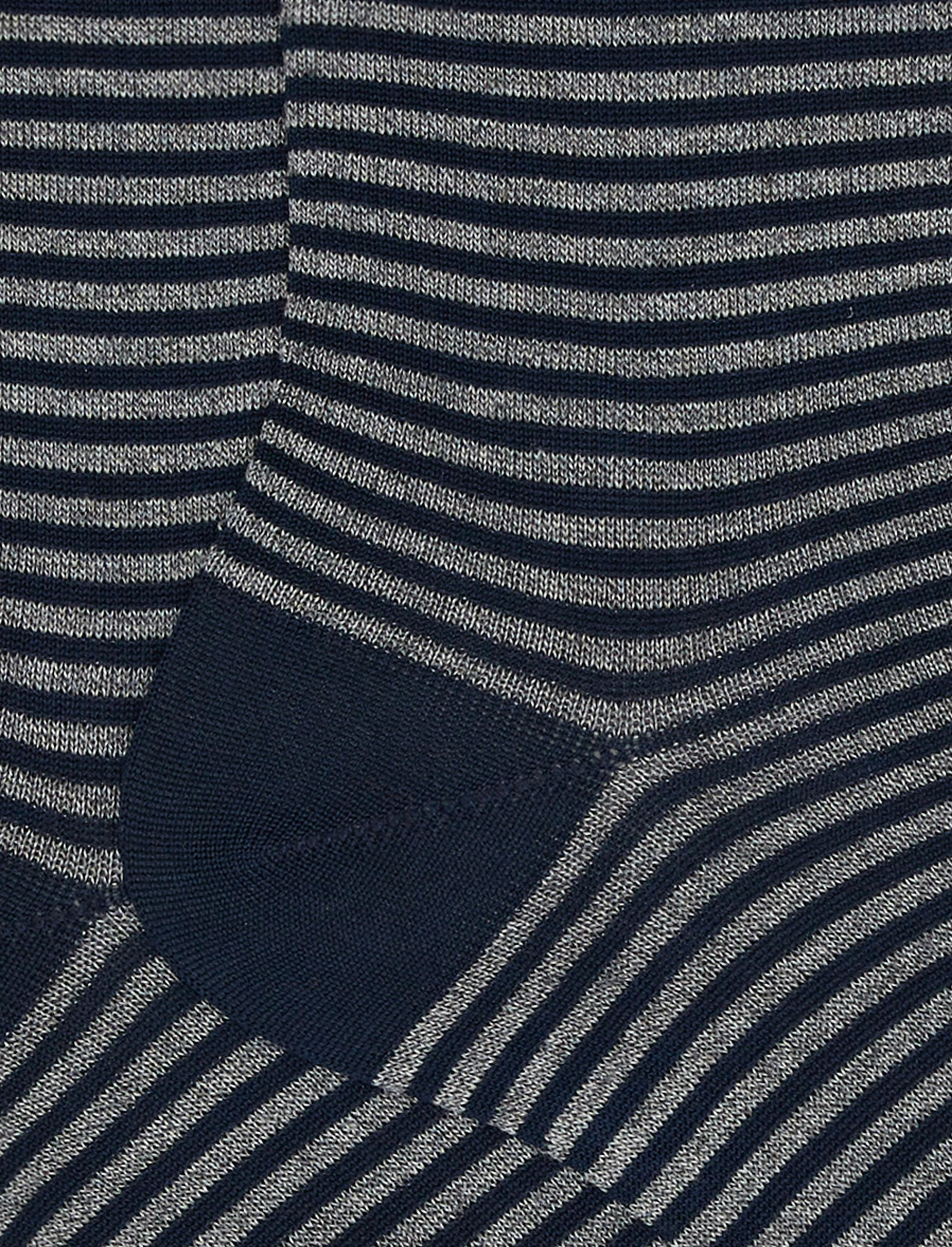 Calze corte uomo cotone leggero oltremare/pietra righe windsor - Image 2