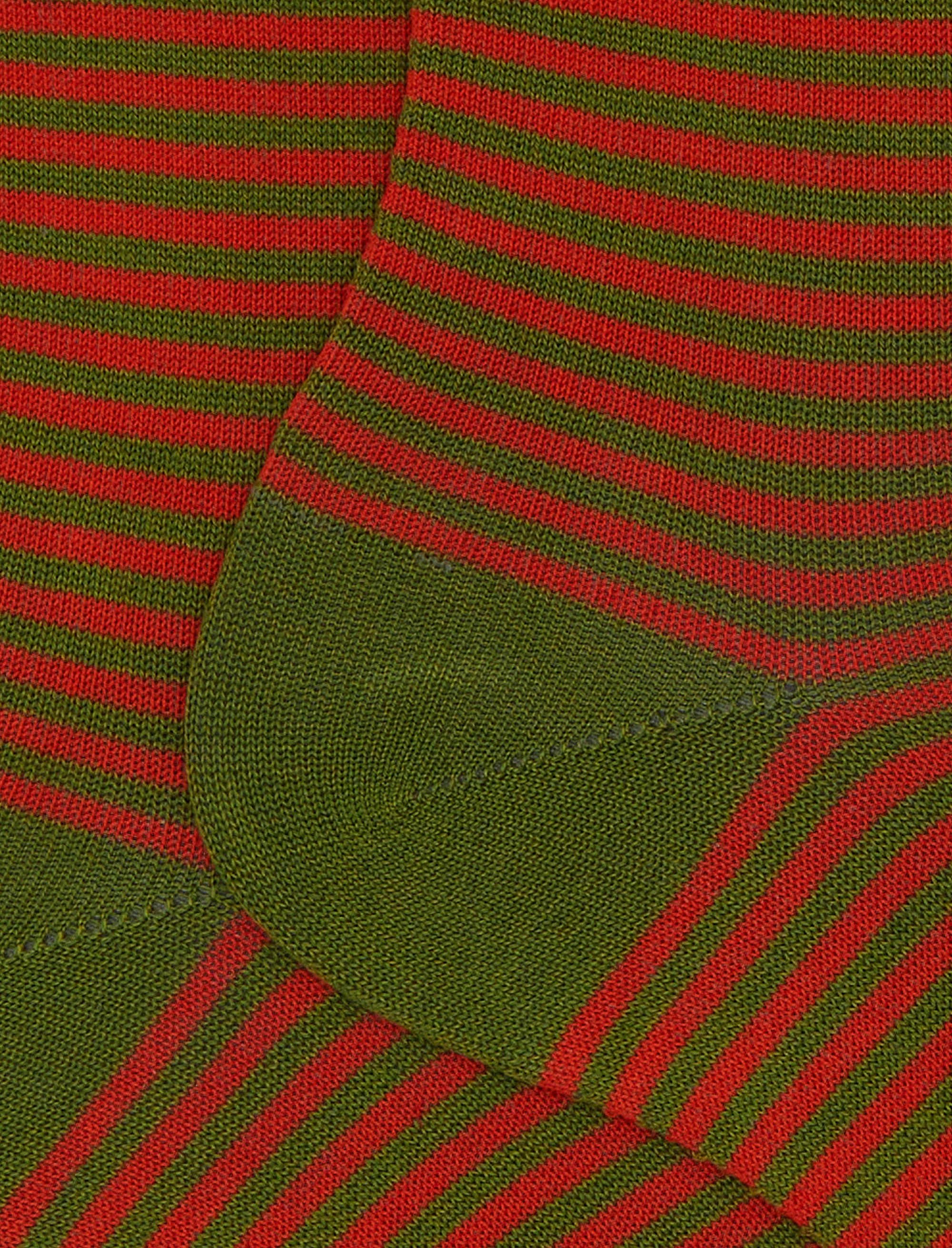 Calze corte uomo cotone righe windsor verde - Image 2