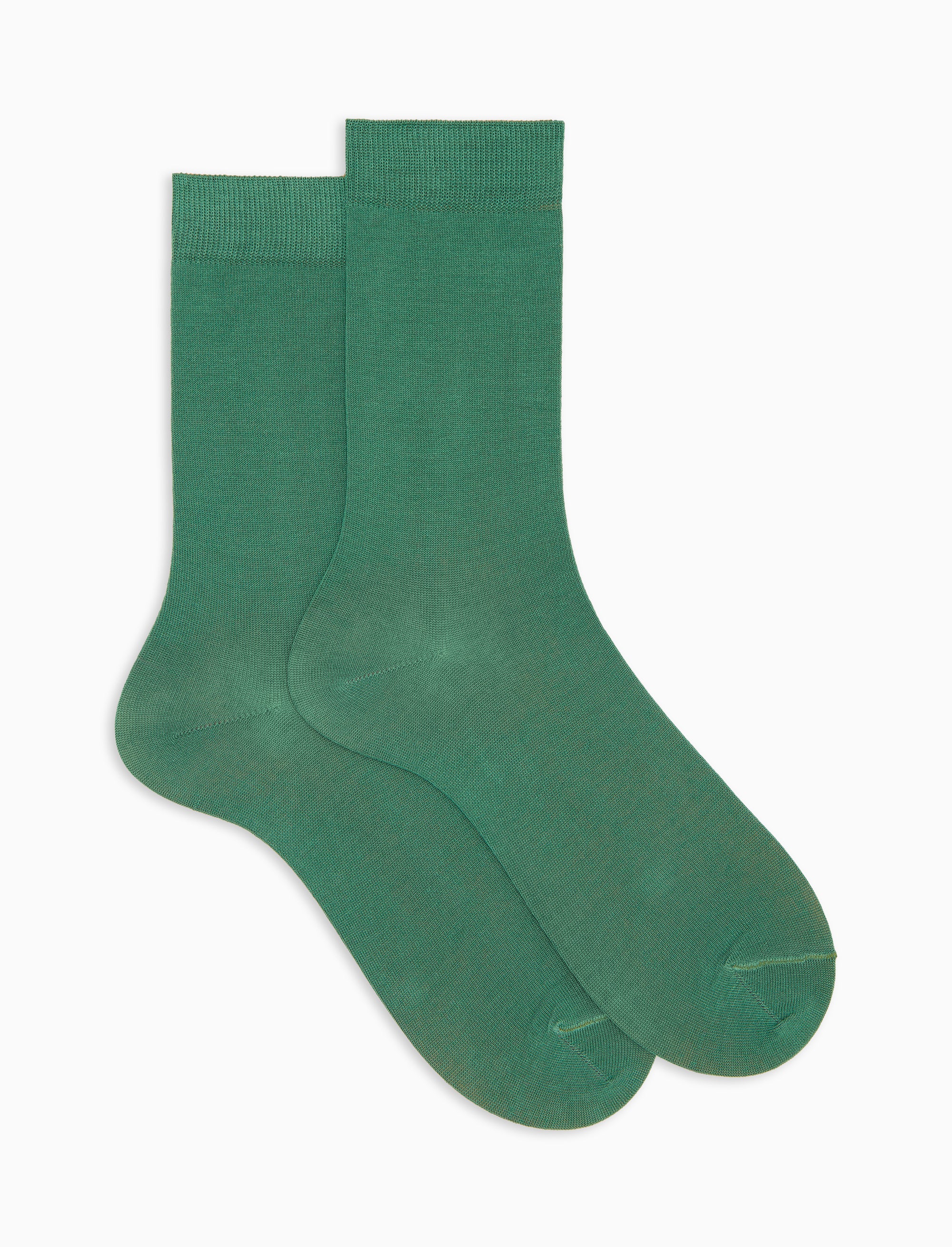 Calze corte uomo cotone tinta unita verde