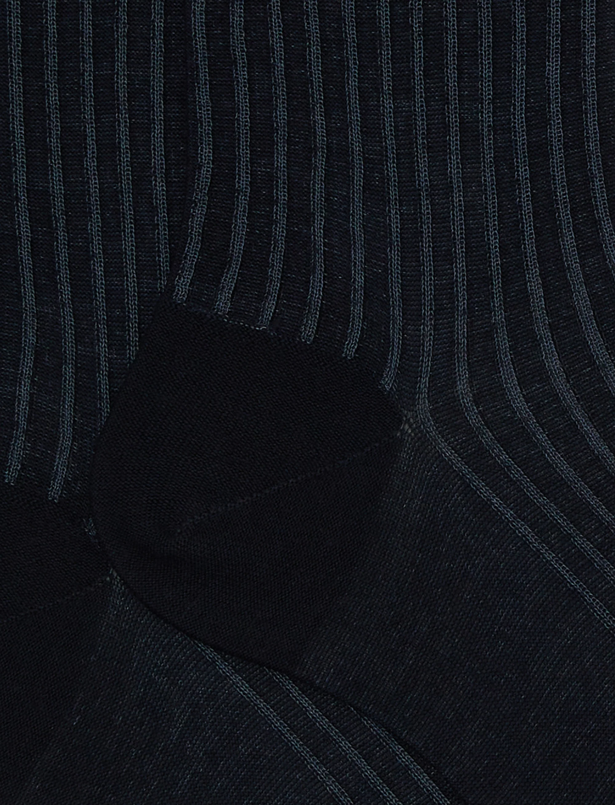 Calze corte uomo lana e cotone blu twin rib - Image 2