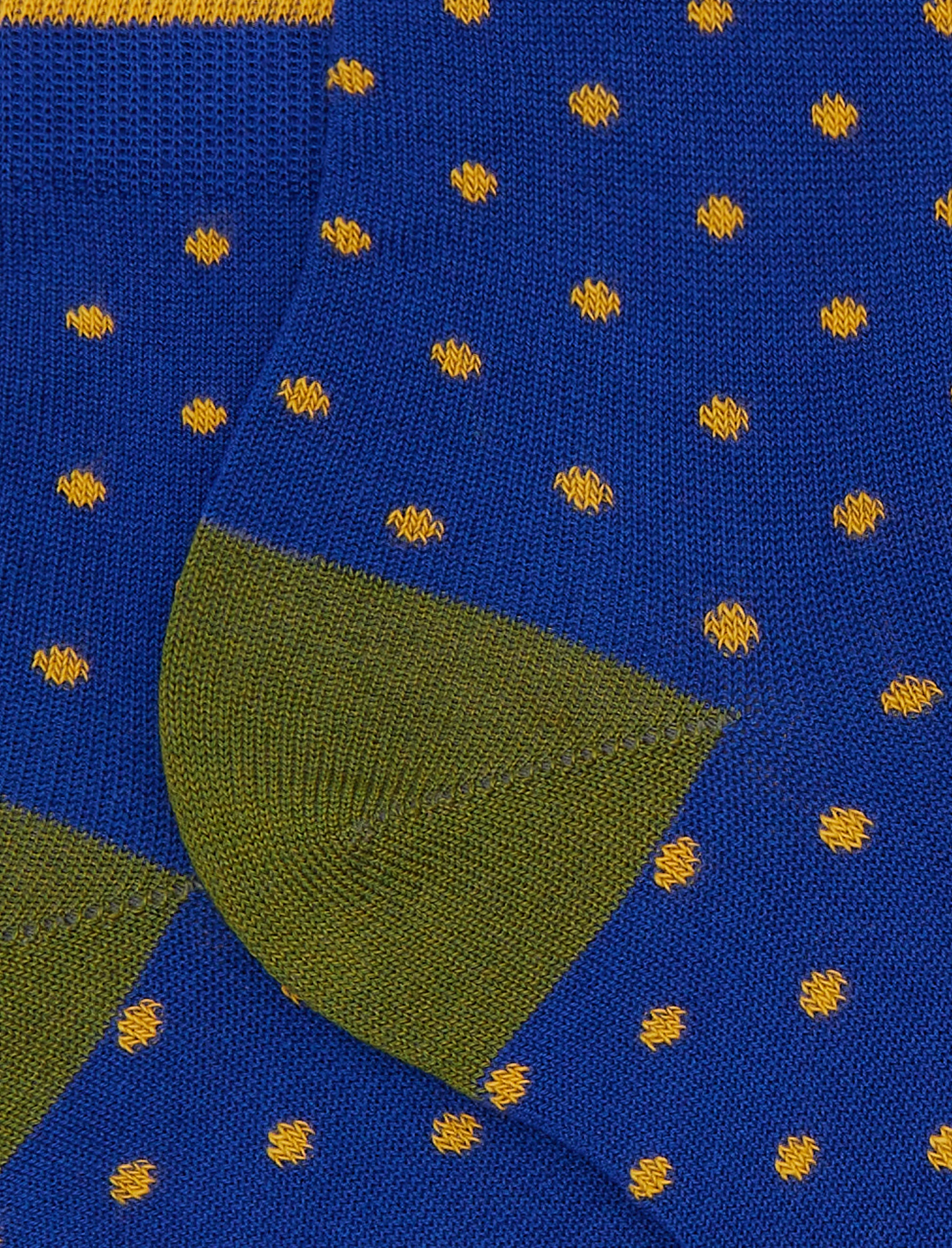Calze cortissime donna cotone fantasia pois blu - Image 2
