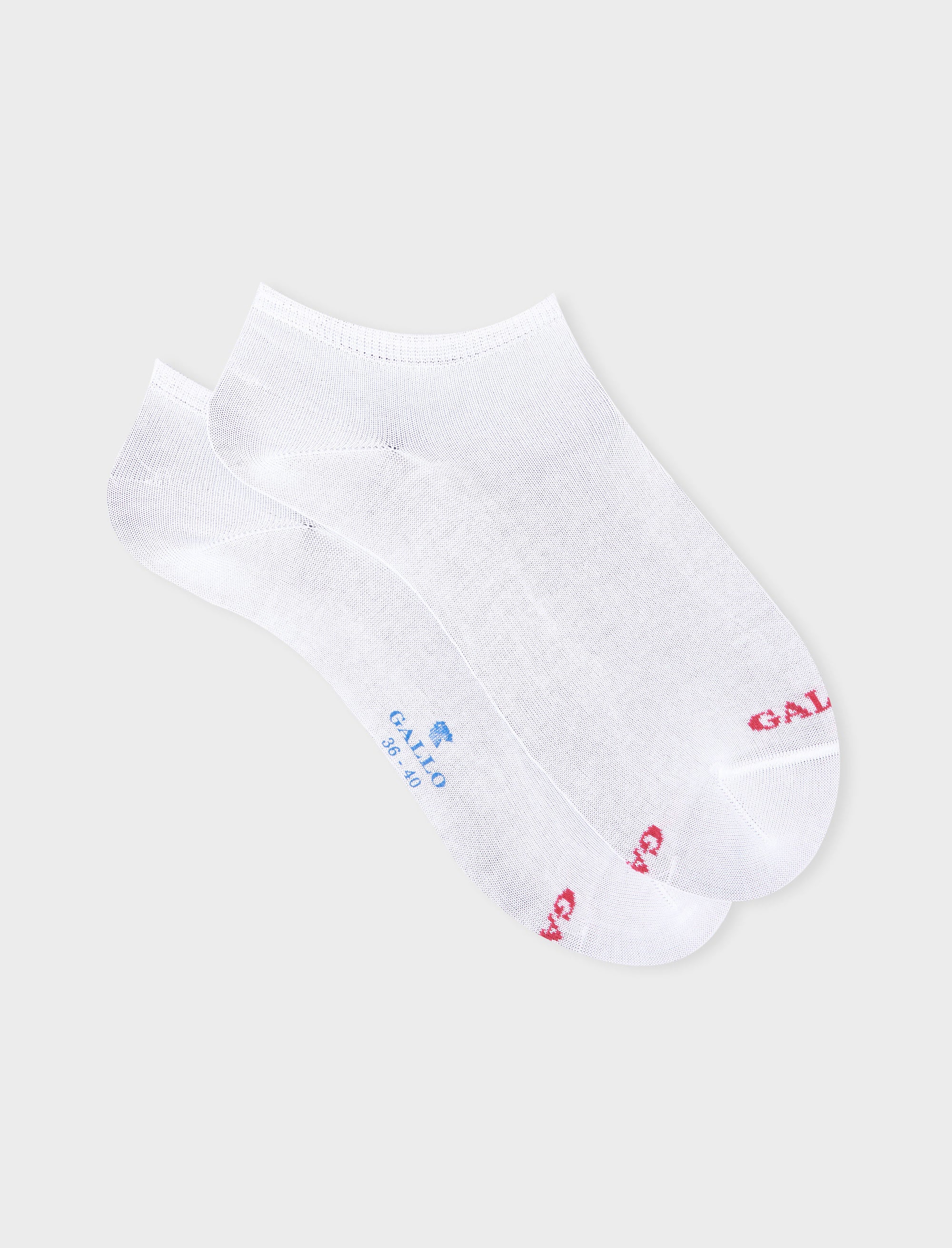 Calze fantasmini donna cotone bianco tinta unita
