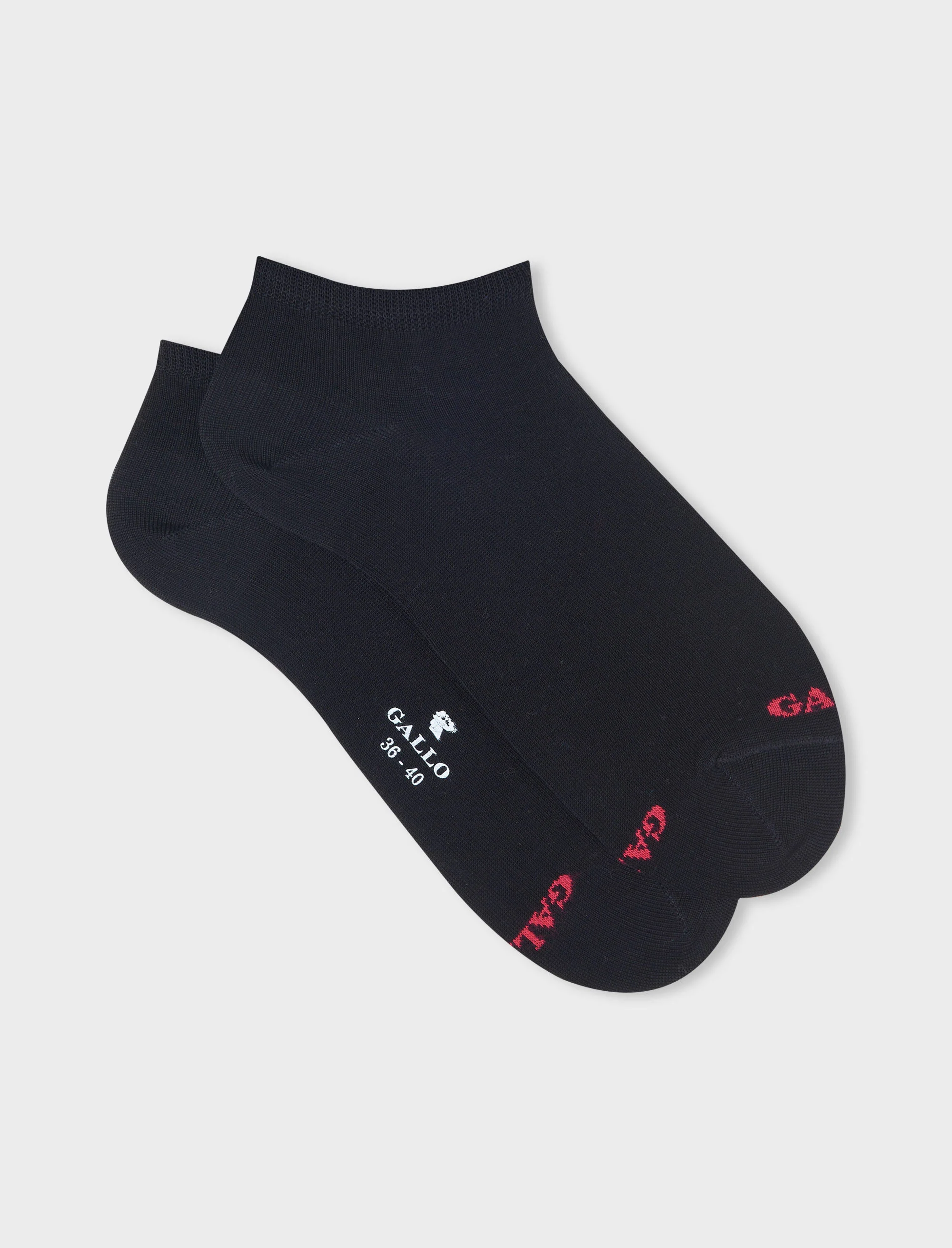 Calze fantasmini donna cotone nero tinta unita
