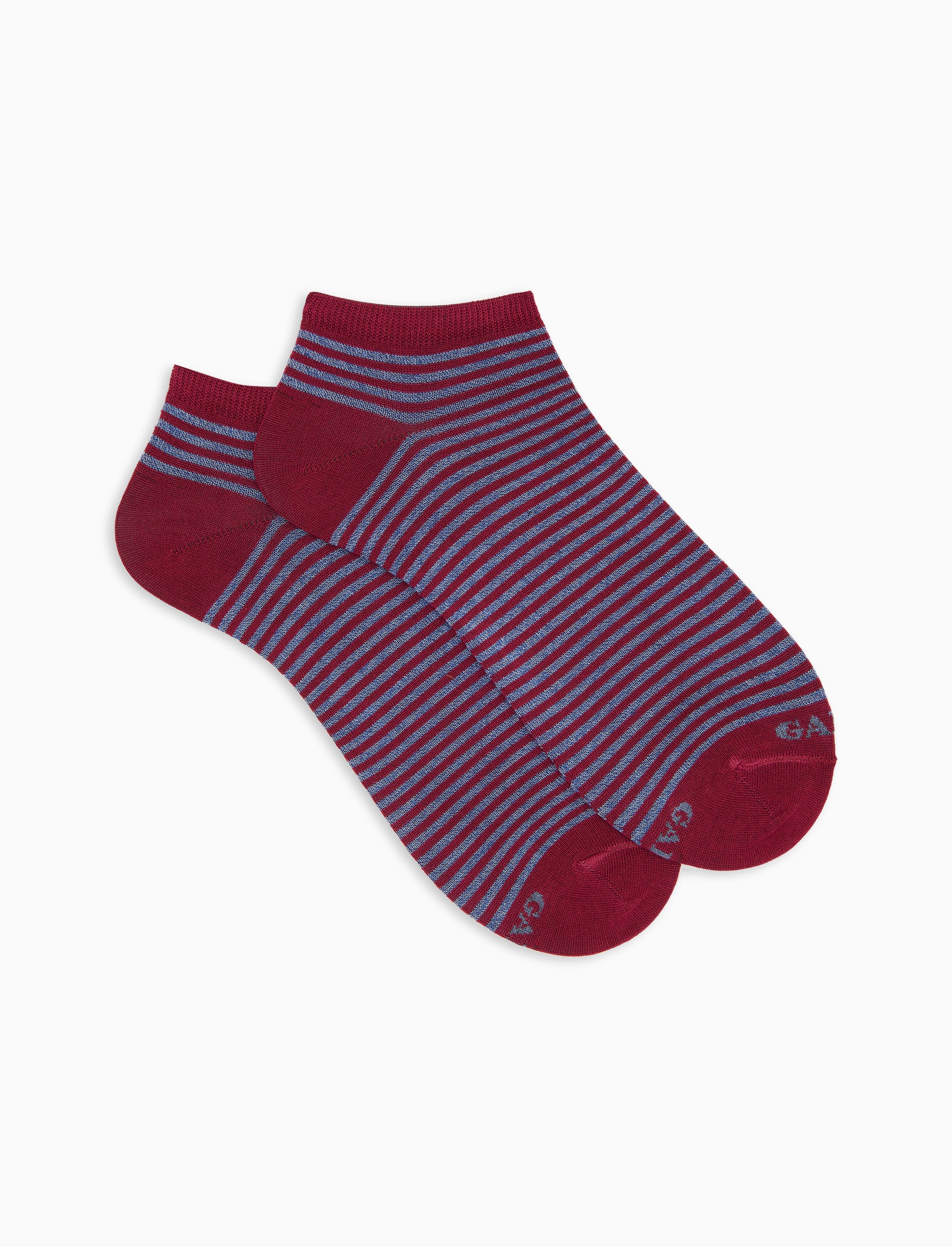 Calze fantasmini donna cotone leggero righe windsor fucsia