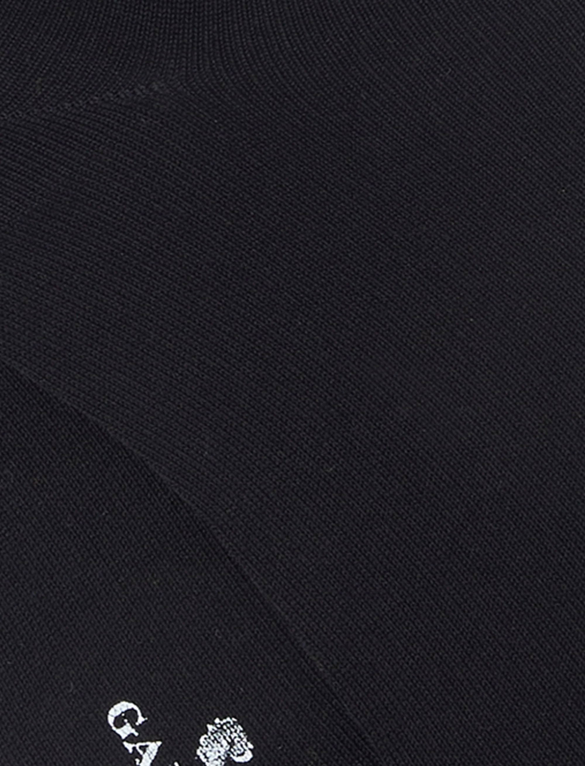 Calze fantasmini uomo cotone nero tinta unita - Image 3