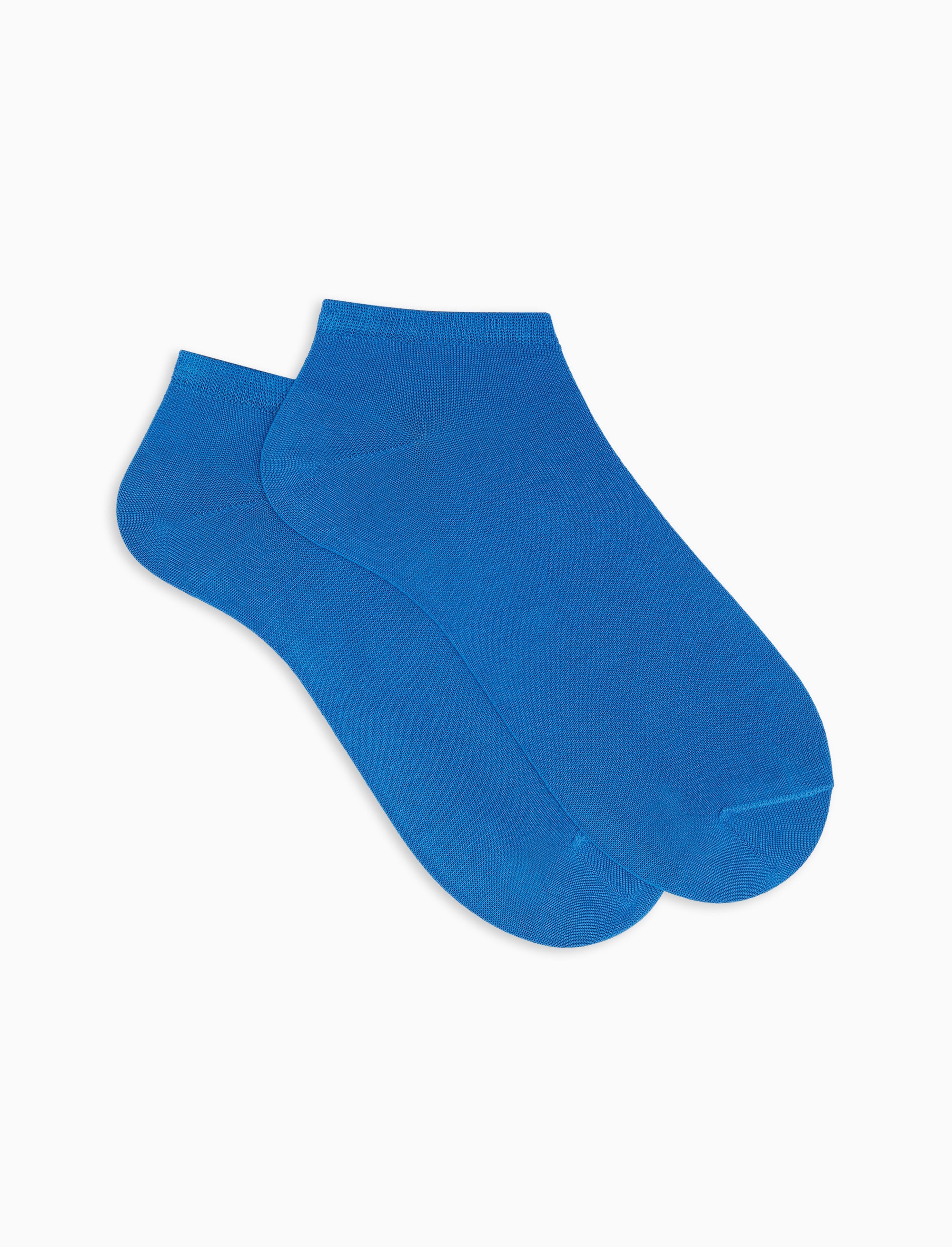 Calze fantasmini uomo cotone tinta unita azzurro