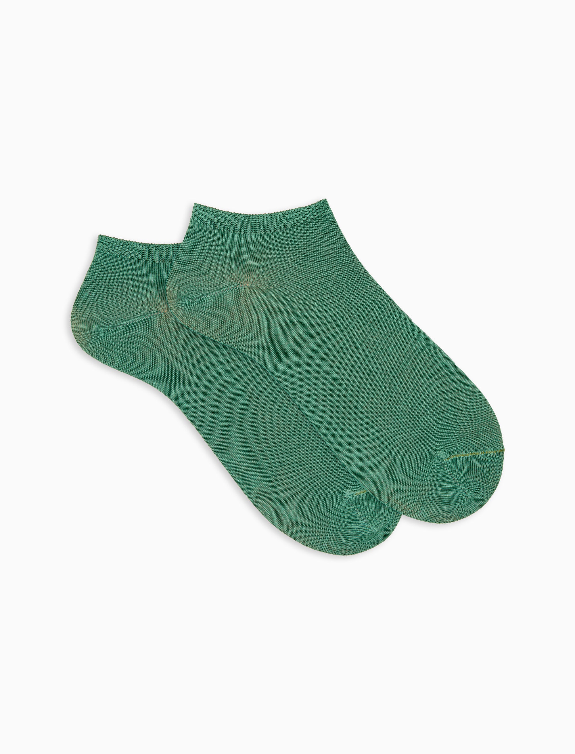 Calze fantasmini uomo cotone tinta unita verde