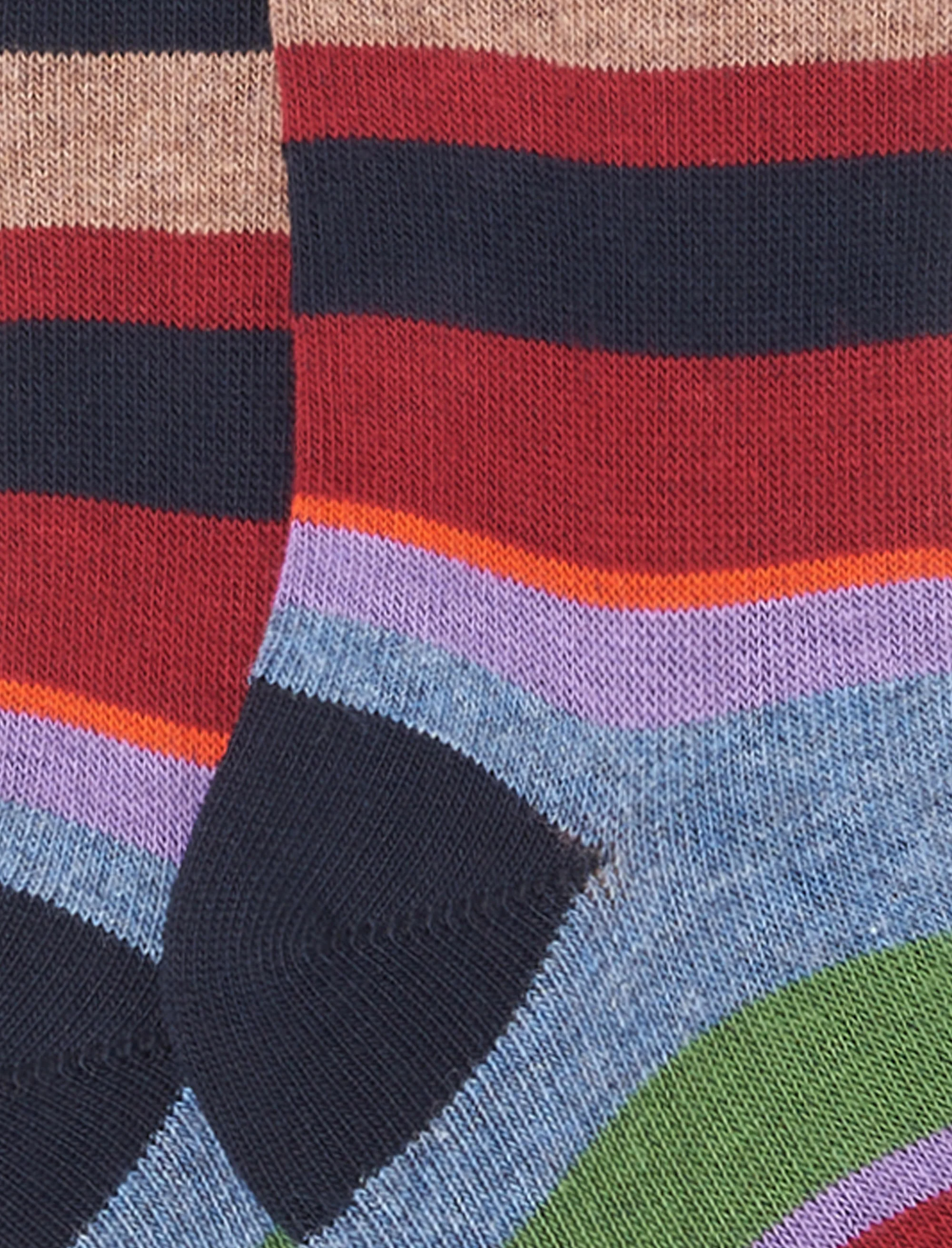 Calze lunghe bambino cotone blu/iris righe multicolor - Image 2