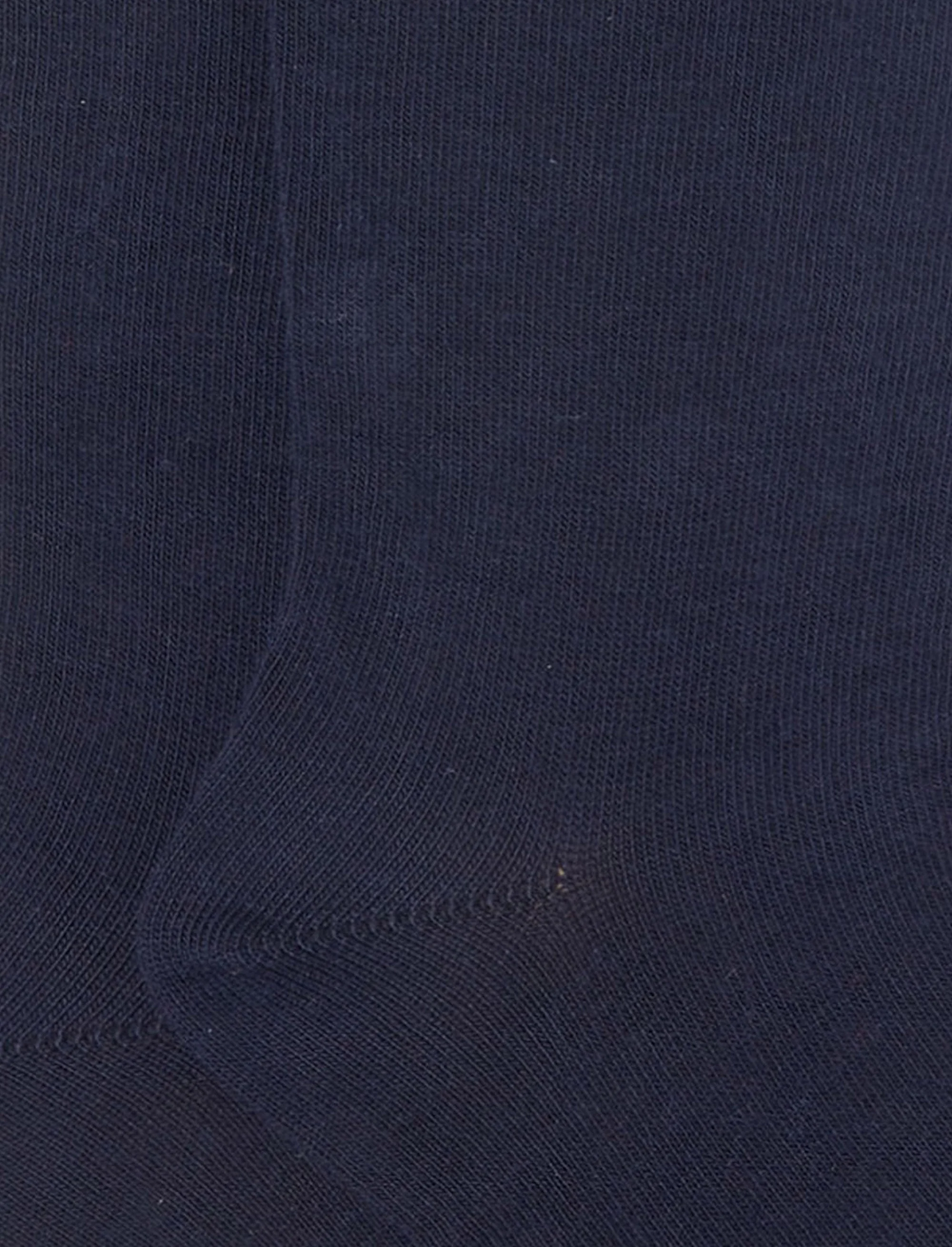 Calze lunghe bambino cotone blu tinta unita - Image 3