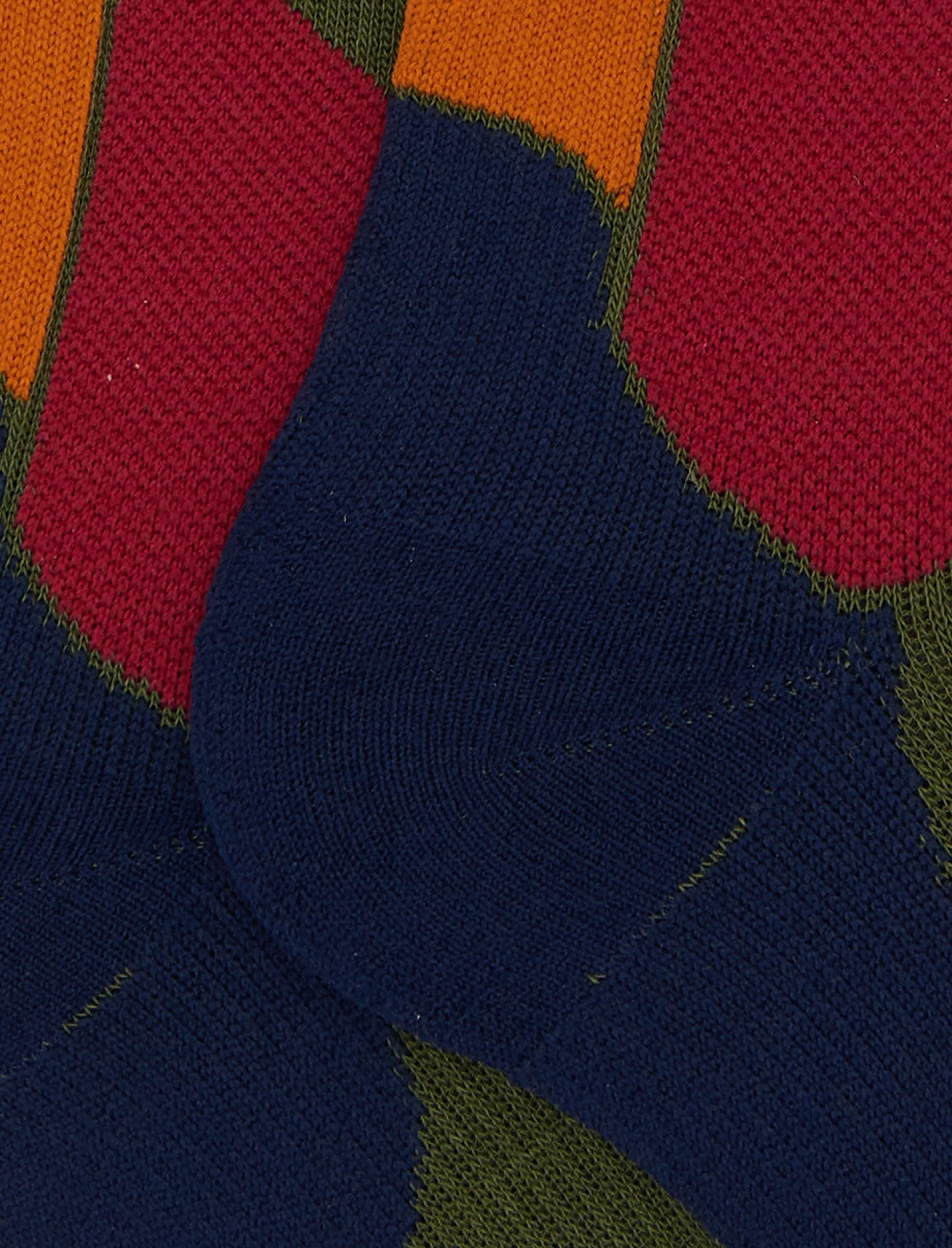 Calze lunghe da sci unisex verde fantasia chevron - Image 2