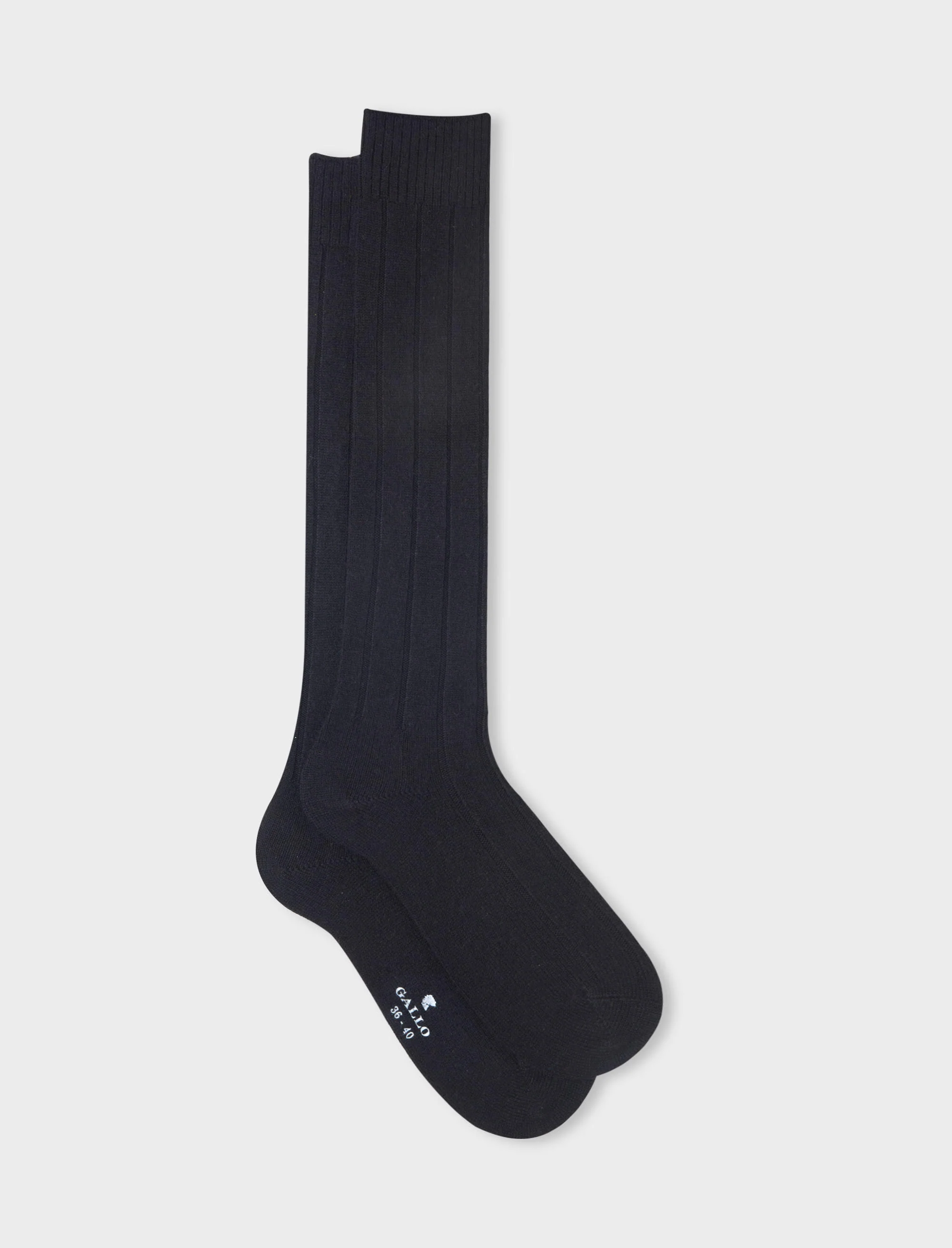 Calze lunghe donna cashmere nero costa tinta unita
