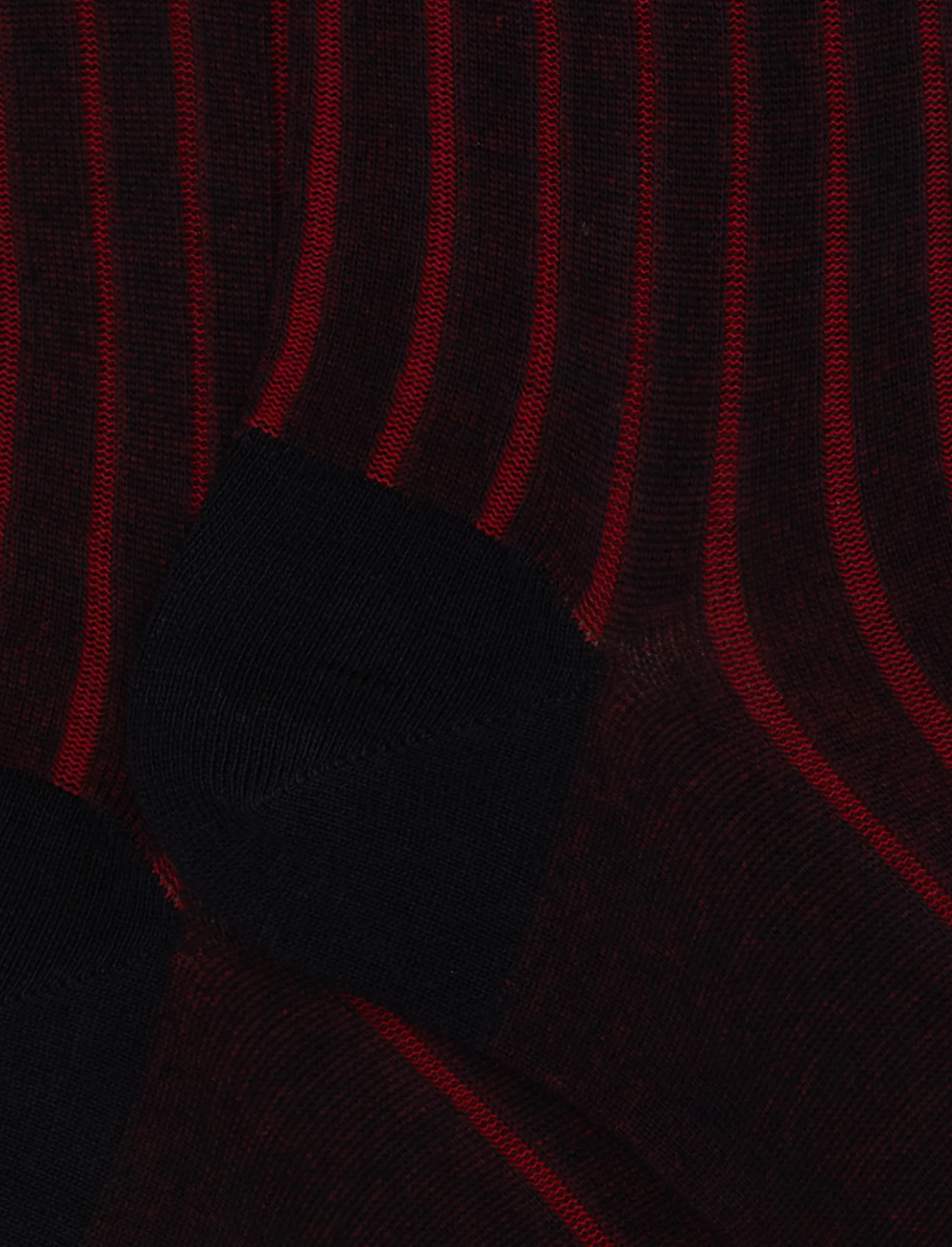 Calze lunghe donna cotone blu/rosso vanisé a coste larghe - Image 4