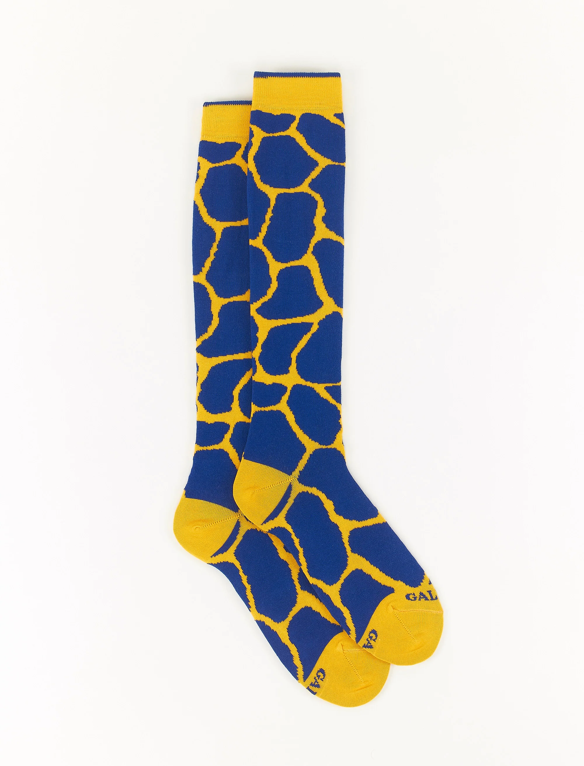Calze lunghe donna cotone leggero narciso fantasia giraffa