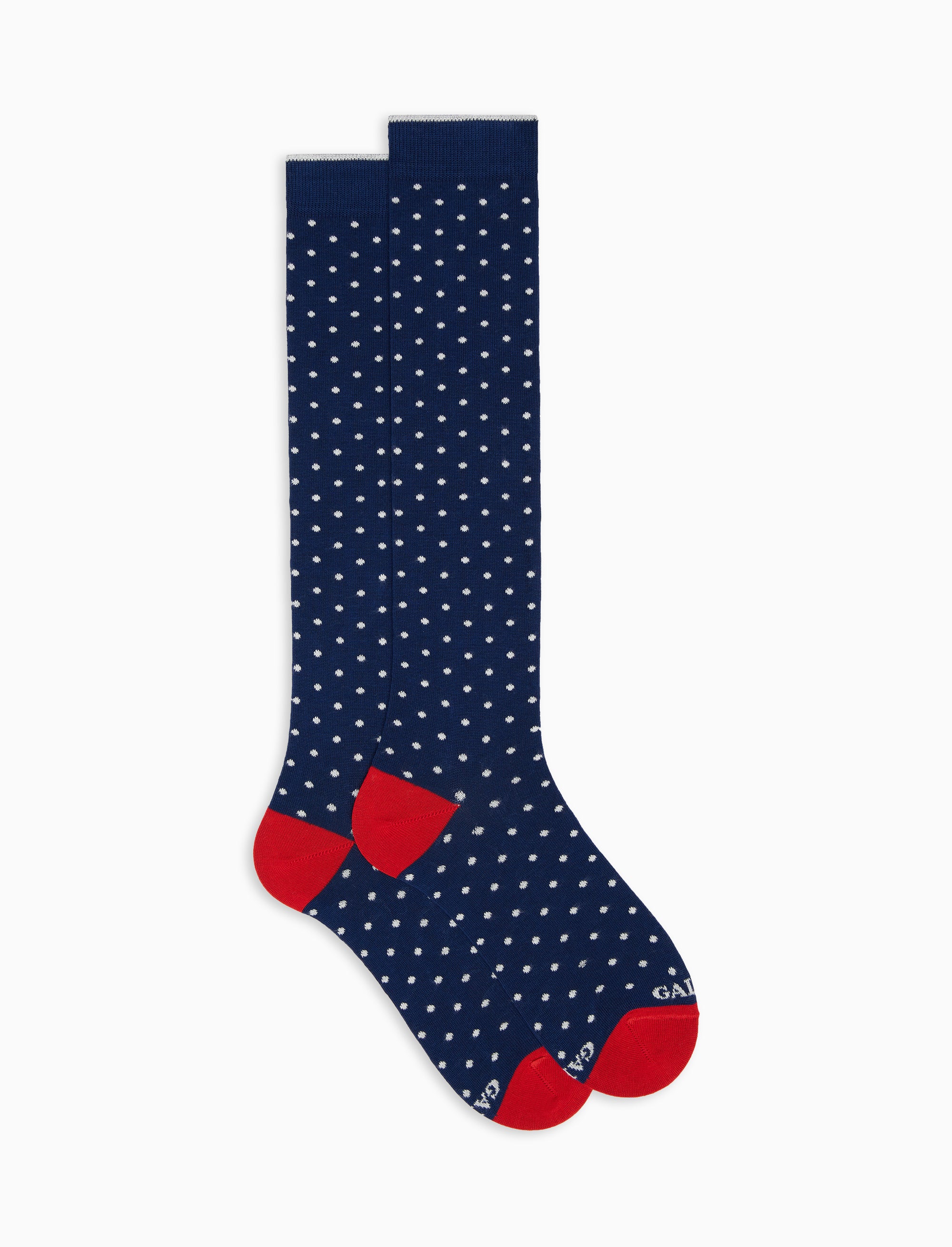 Calze lunghe donna cotone leggero royal fantasia pois