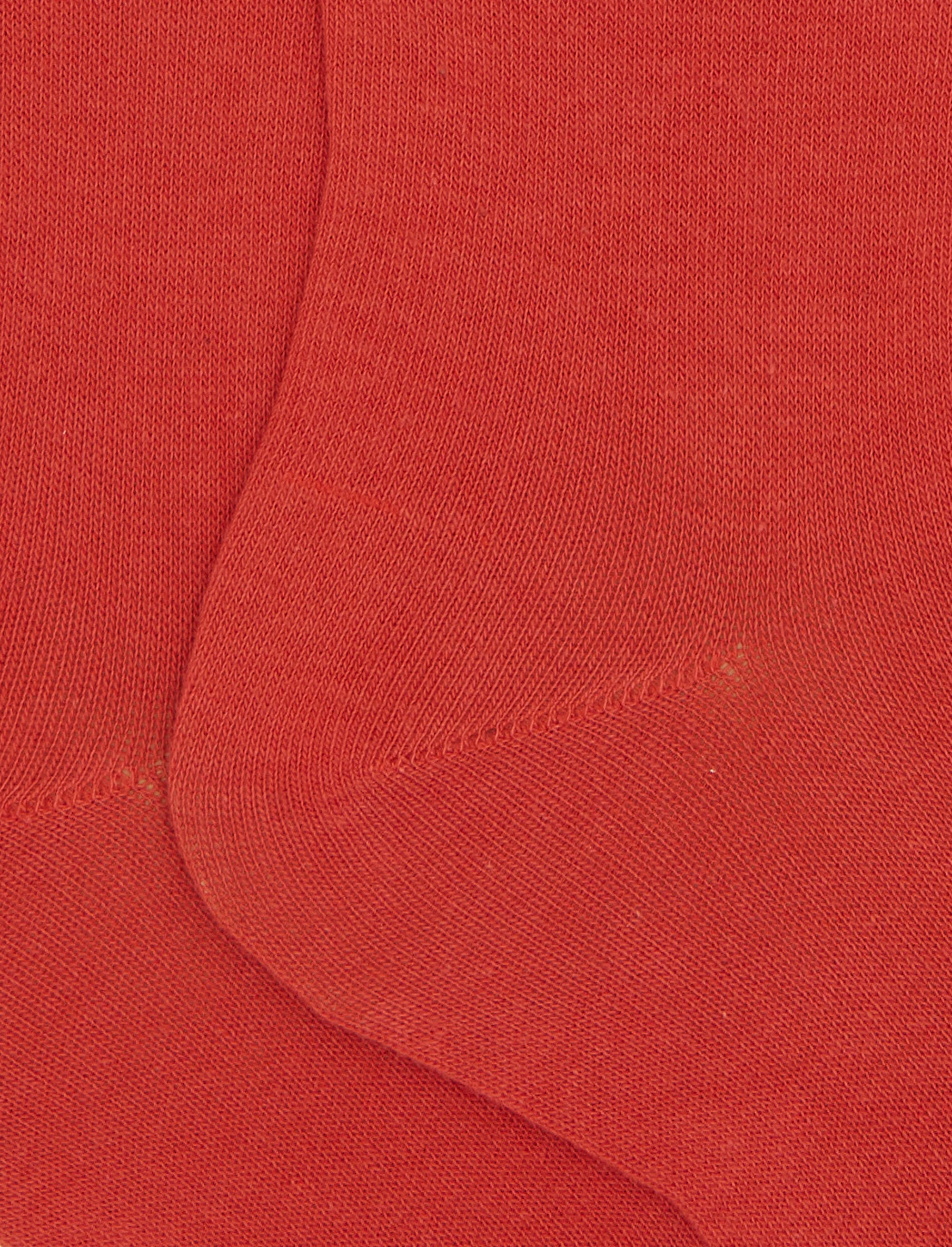 Calze lunghe donna cotone rosso tinta unita - Image 2