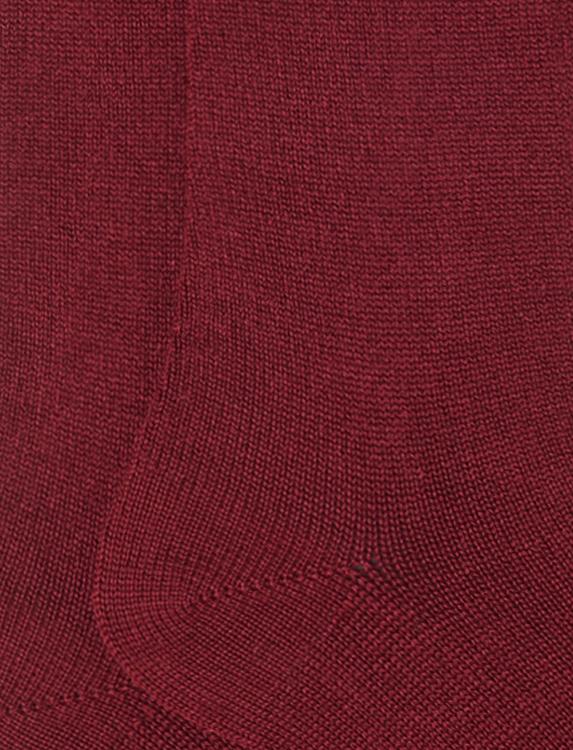 Calze lunghe donna lana, seta e cashmere bordò tinta unita - Image 3
