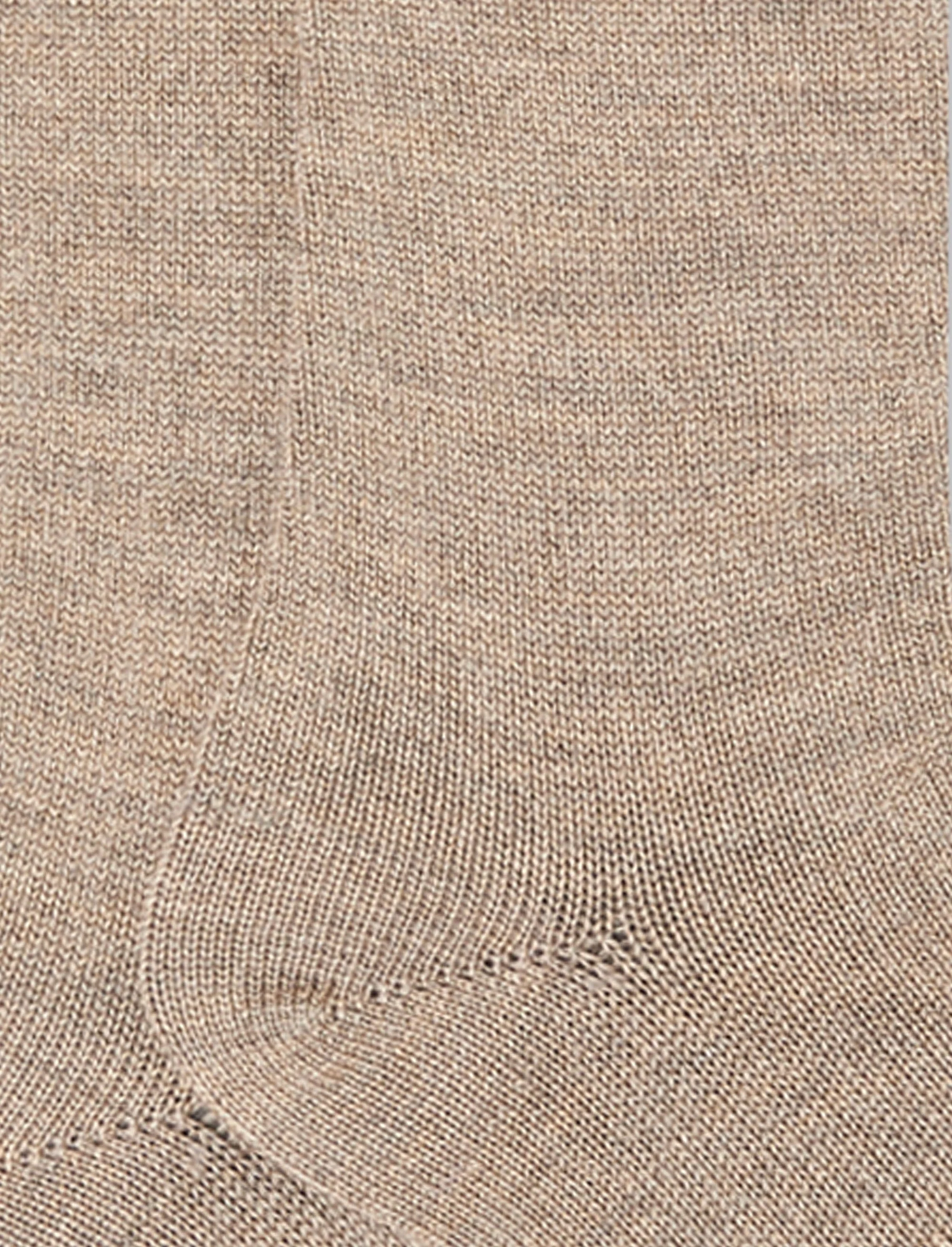 Calze lunghe donna lana, seta e cashmere glacé tinta unita - Image 3