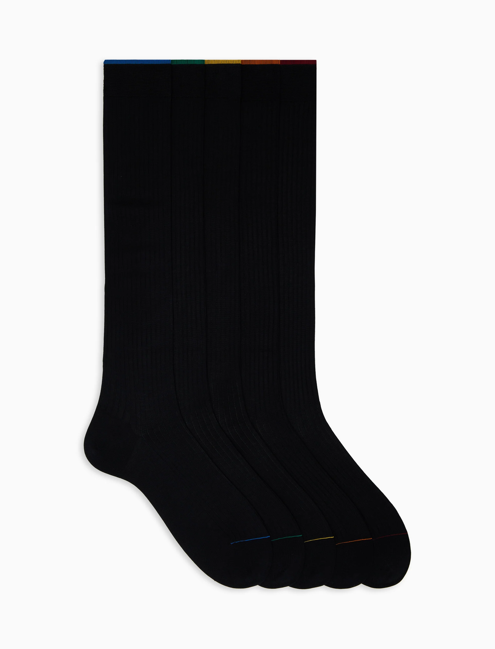 Calze lunghe uomo box matching socks in cotone tinta unita blu - Image 3