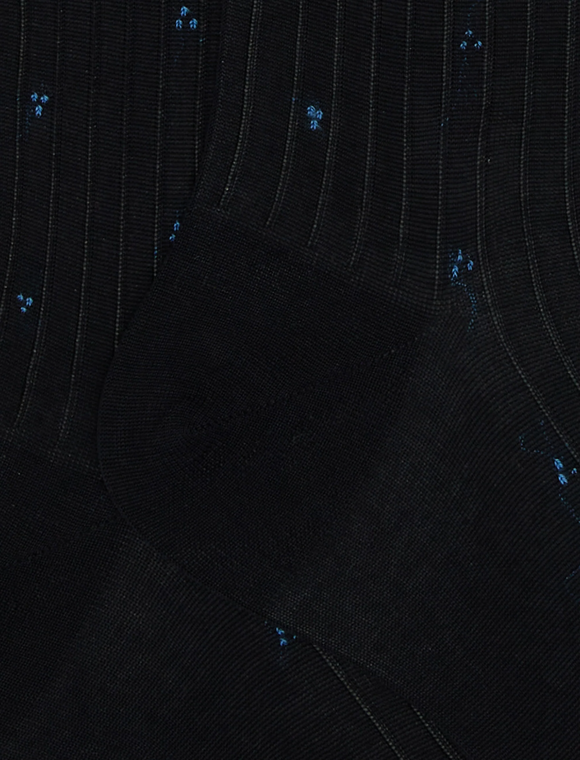 Calze lunghe uomo cotone blu con ricamo avio - Image 2
