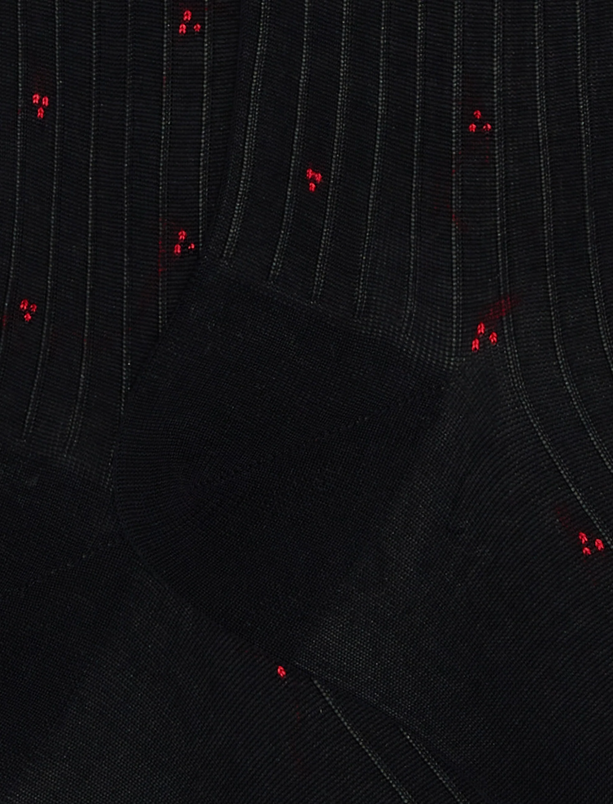 Calze lunghe uomo cotone blu con ricamo rosso - Image 4