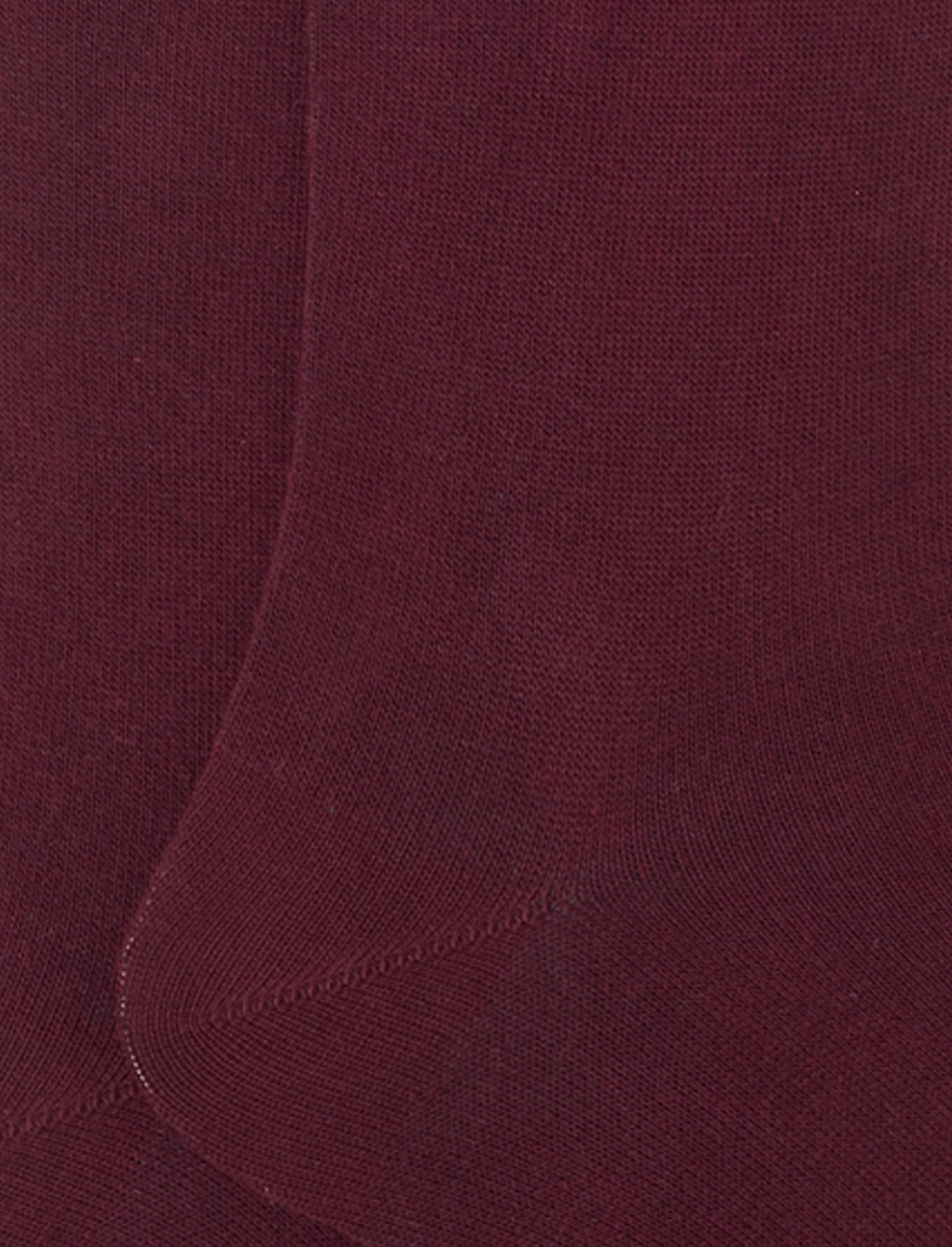 Calze lunghe uomo cotone bordò tinta unita - Image 3
