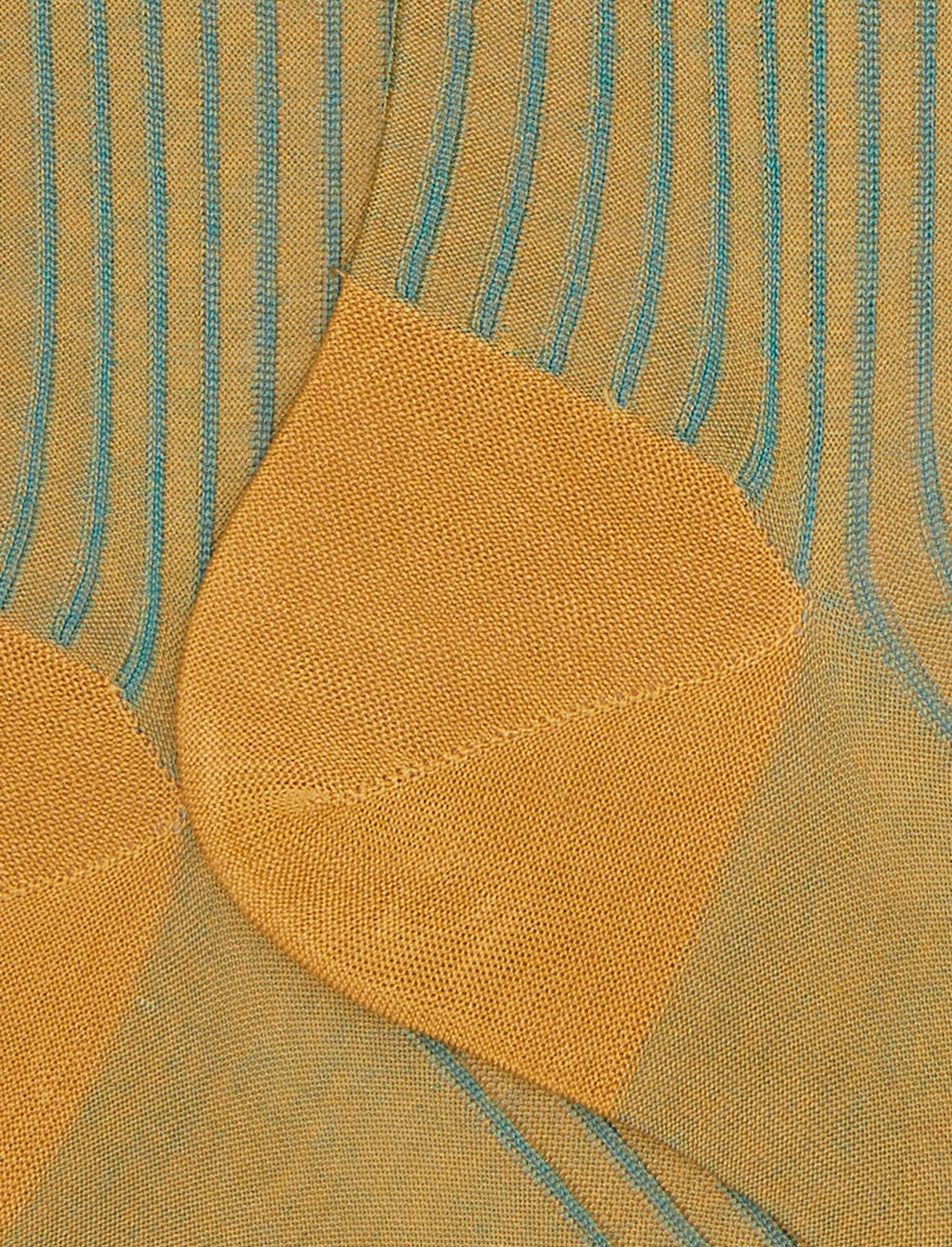 Calze lunghe uomo cotone giallo twin rib - Image 2