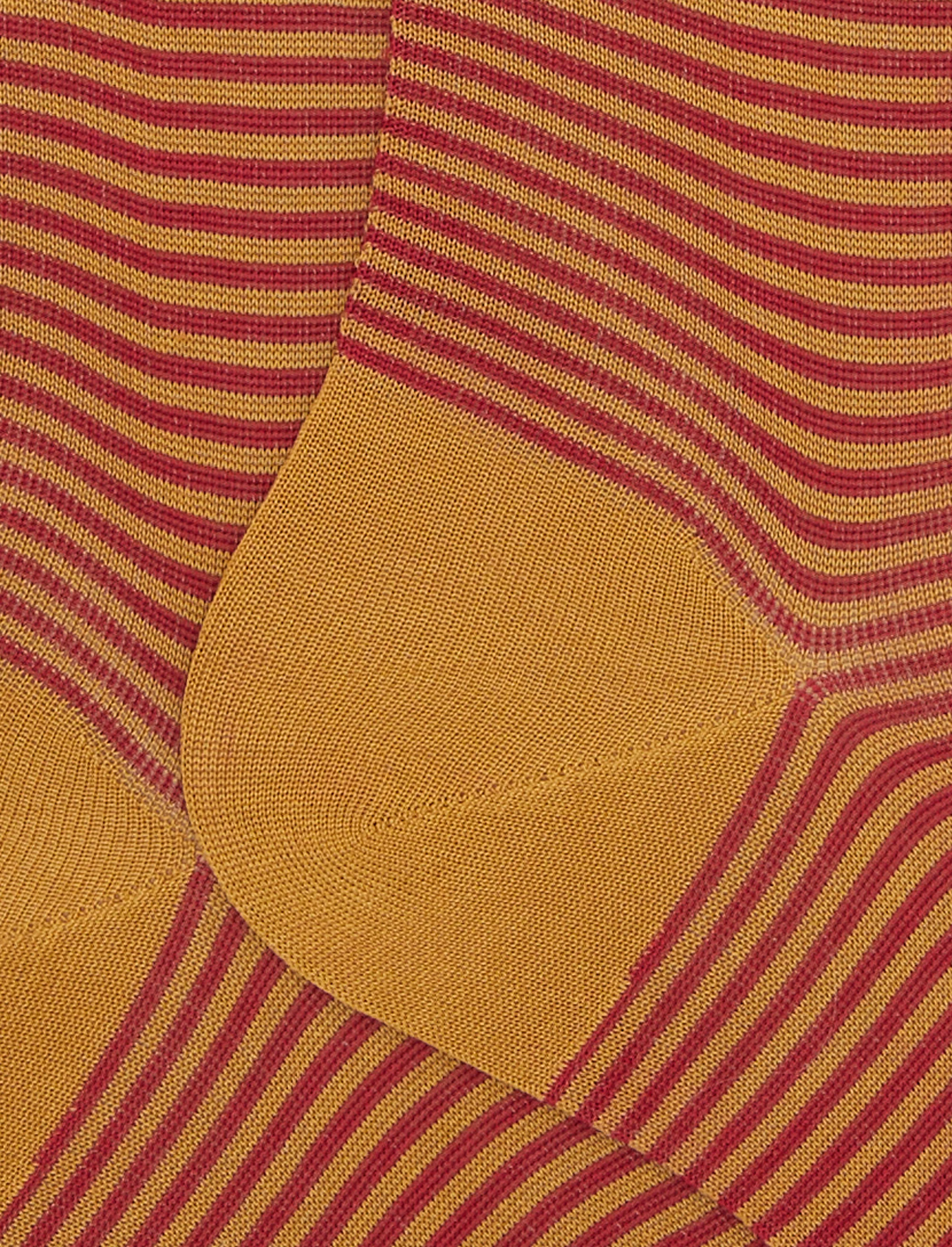 Calze lunghe uomo cotone righe windsor giallo - Image 2