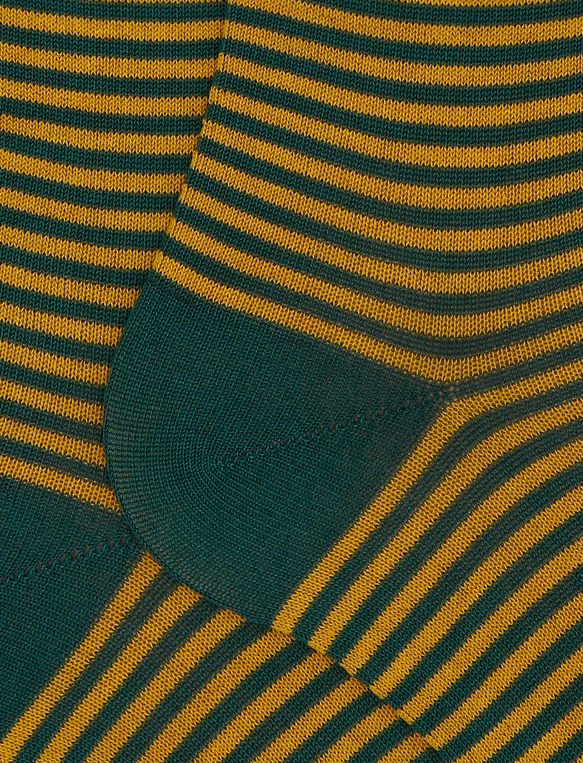 Calze lunghe uomo cotone righe windsor verde - Image 2