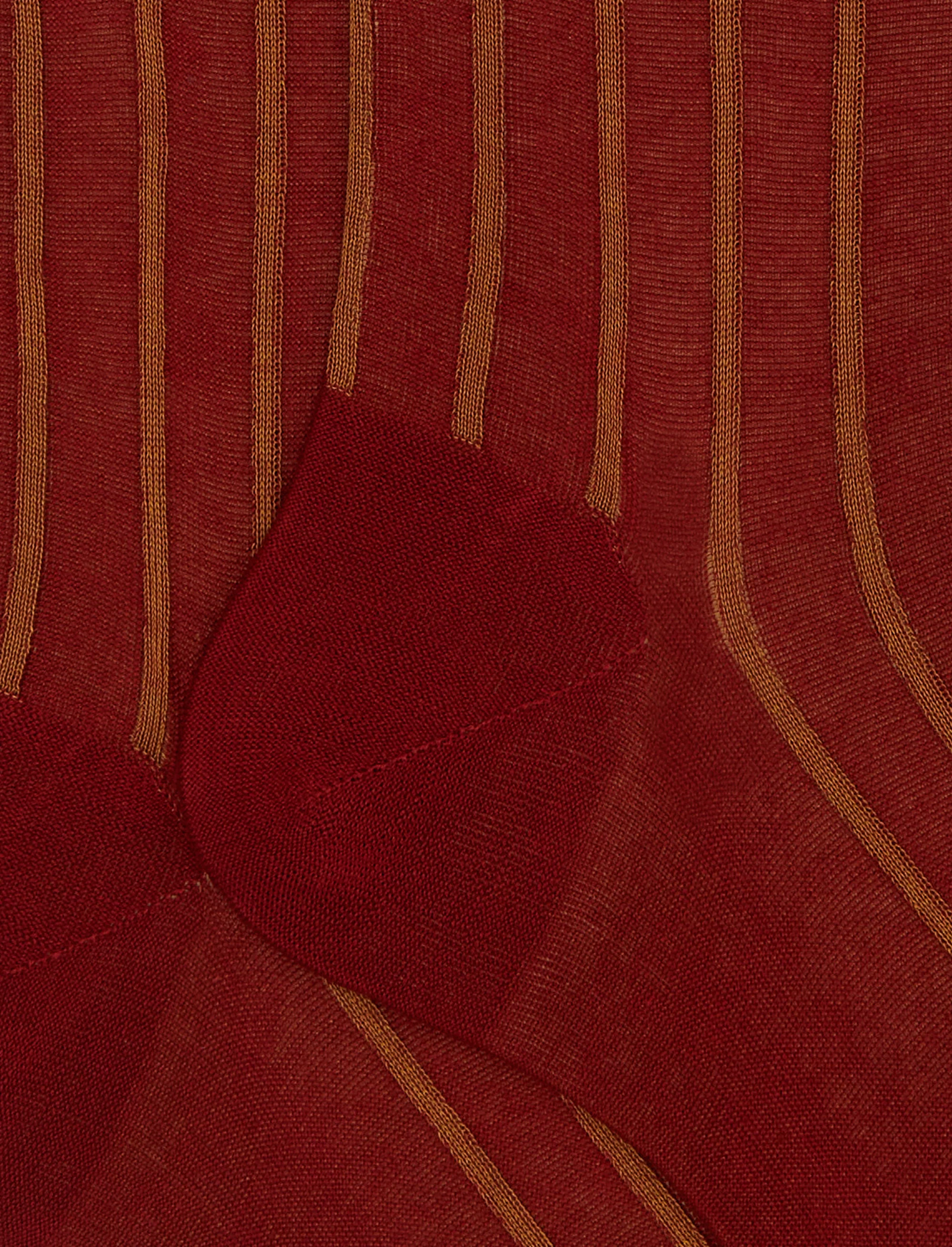 Calze lunghe uomo cotone twin rib spaziata rosso - Image 2