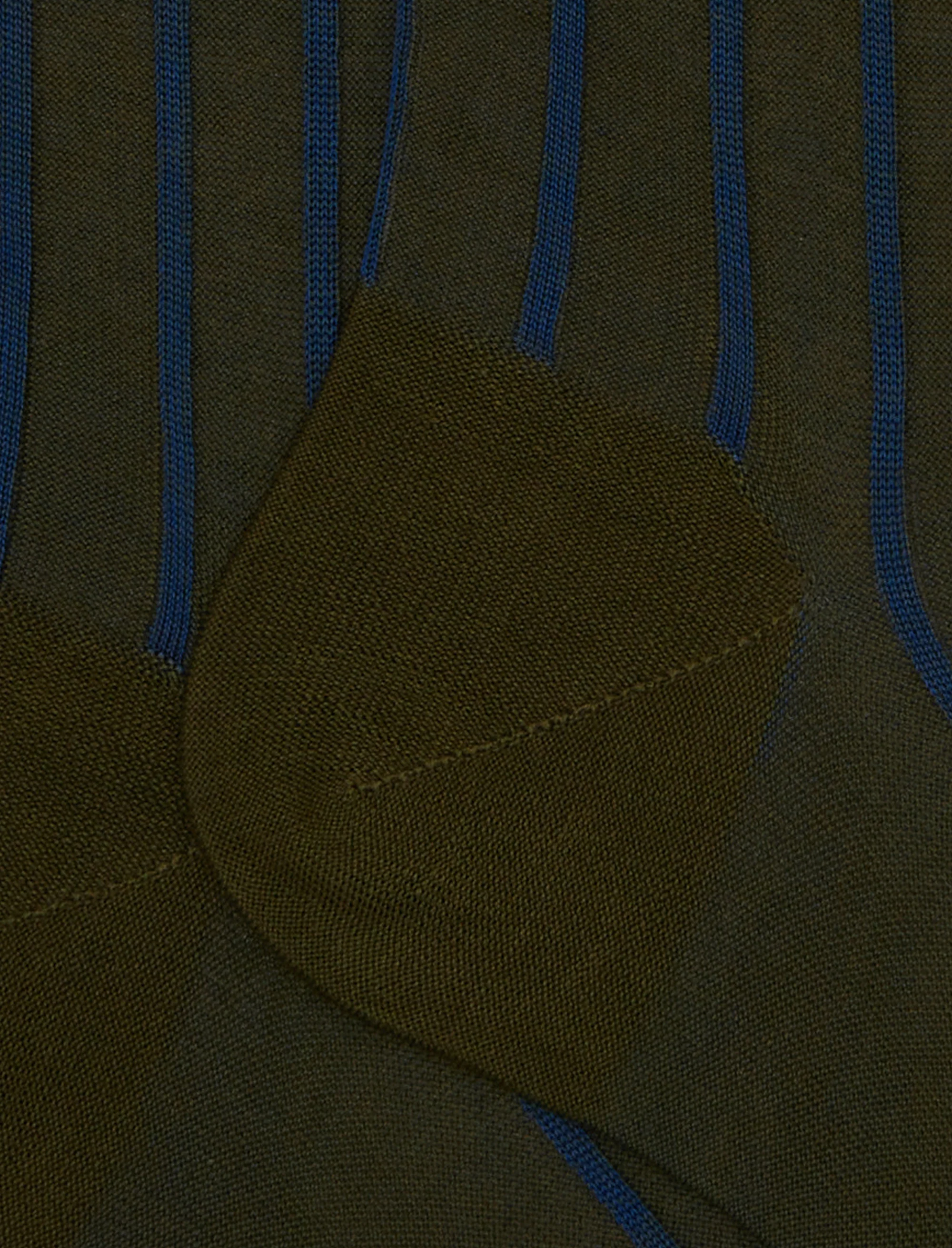 Calze lunghe uomo cotone verde twin rib spaziata - Image 2