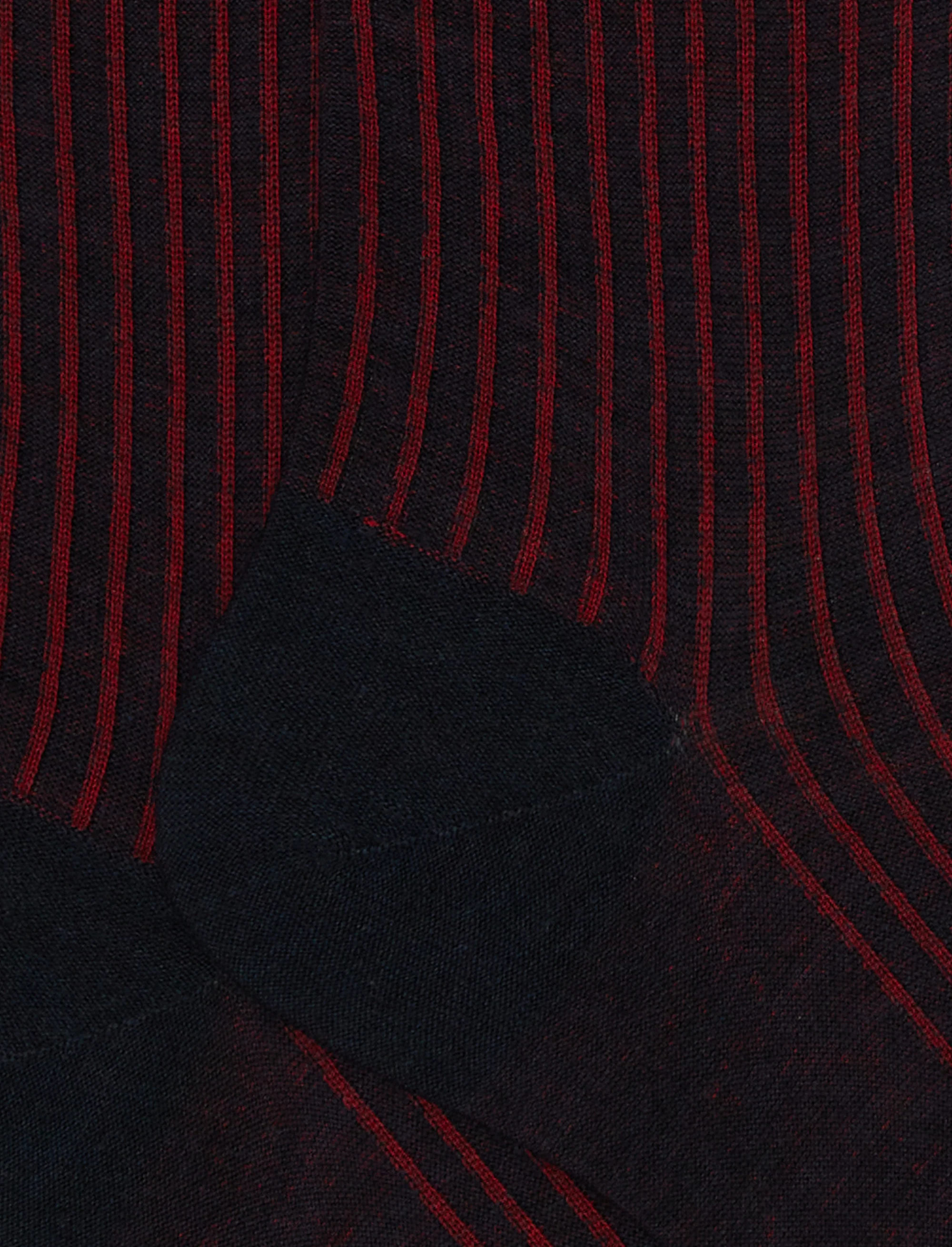 Calze lunghe uomo lana e cotone blu mélange/papavero twin rib - Image 4