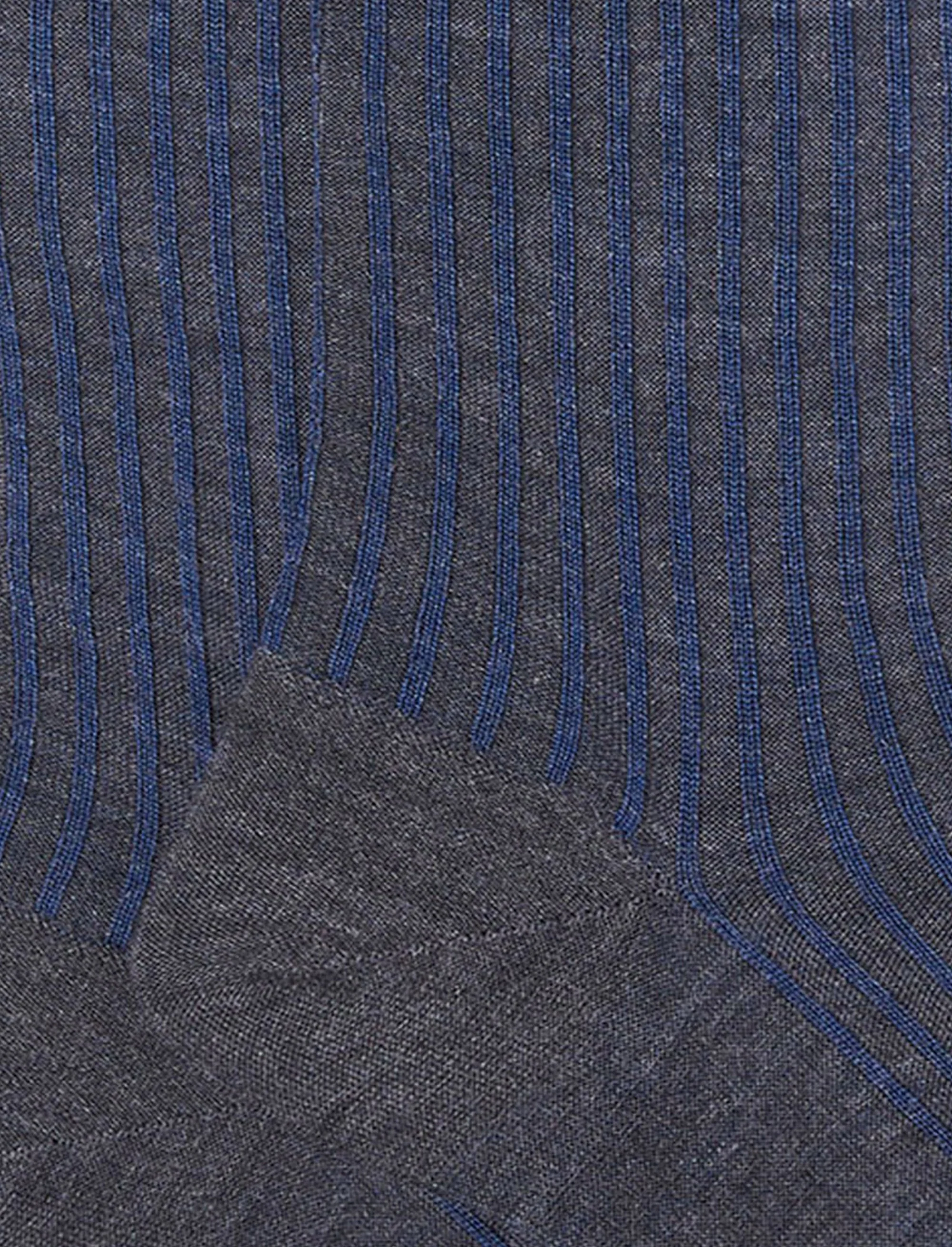 Calze lunghe uomo lana e cotone ferro twin rib - Image 3